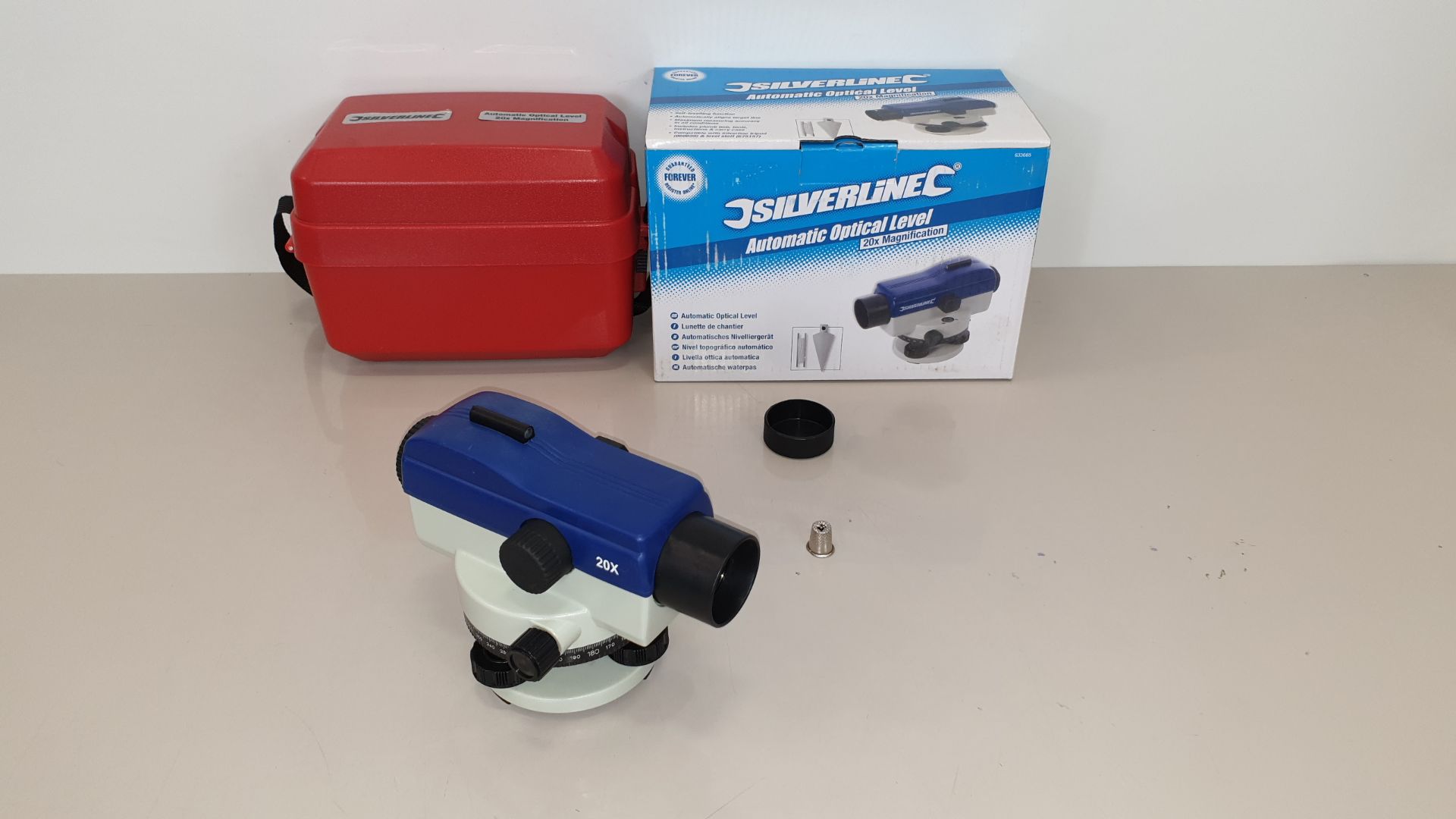 BRAND NEW SILVERLINE AUTOMATIC OPTICAL LEVEL - 20X MAGNIFICATION , SELF LEVELLING FUNCTION,
