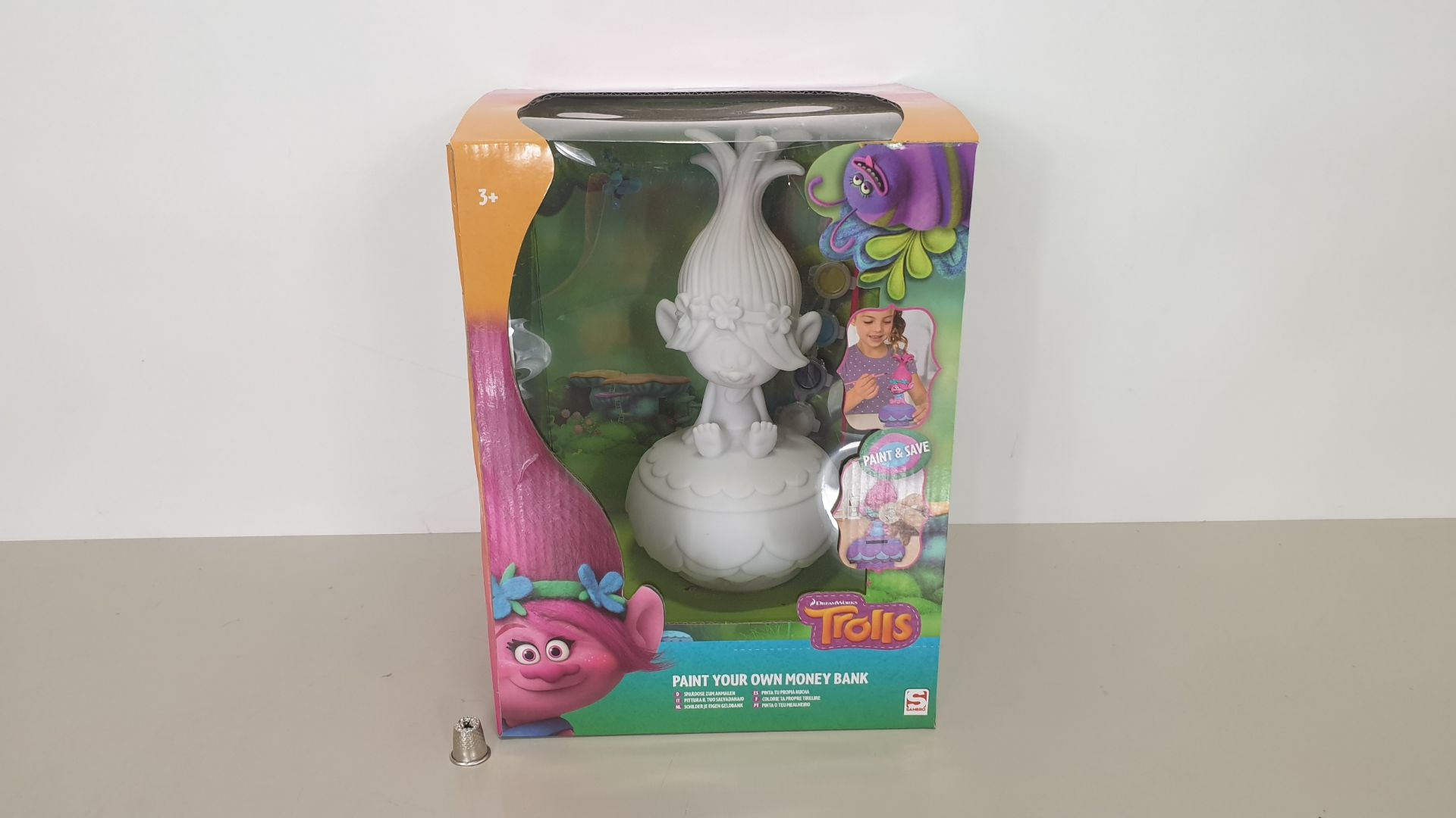 48 X BRAND NEW TROLLS PAINT YOUR OWN MONEY BANK - INCLUDES BRUSH AND PAINT