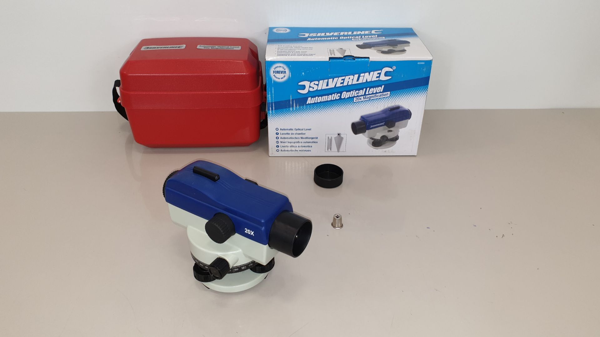 BRAND NEW SILVERLINE AUTOMATIC OPTICAL LEVEL - 20X MAGNIFICATION , SELF LEVELLING FUNCTION,