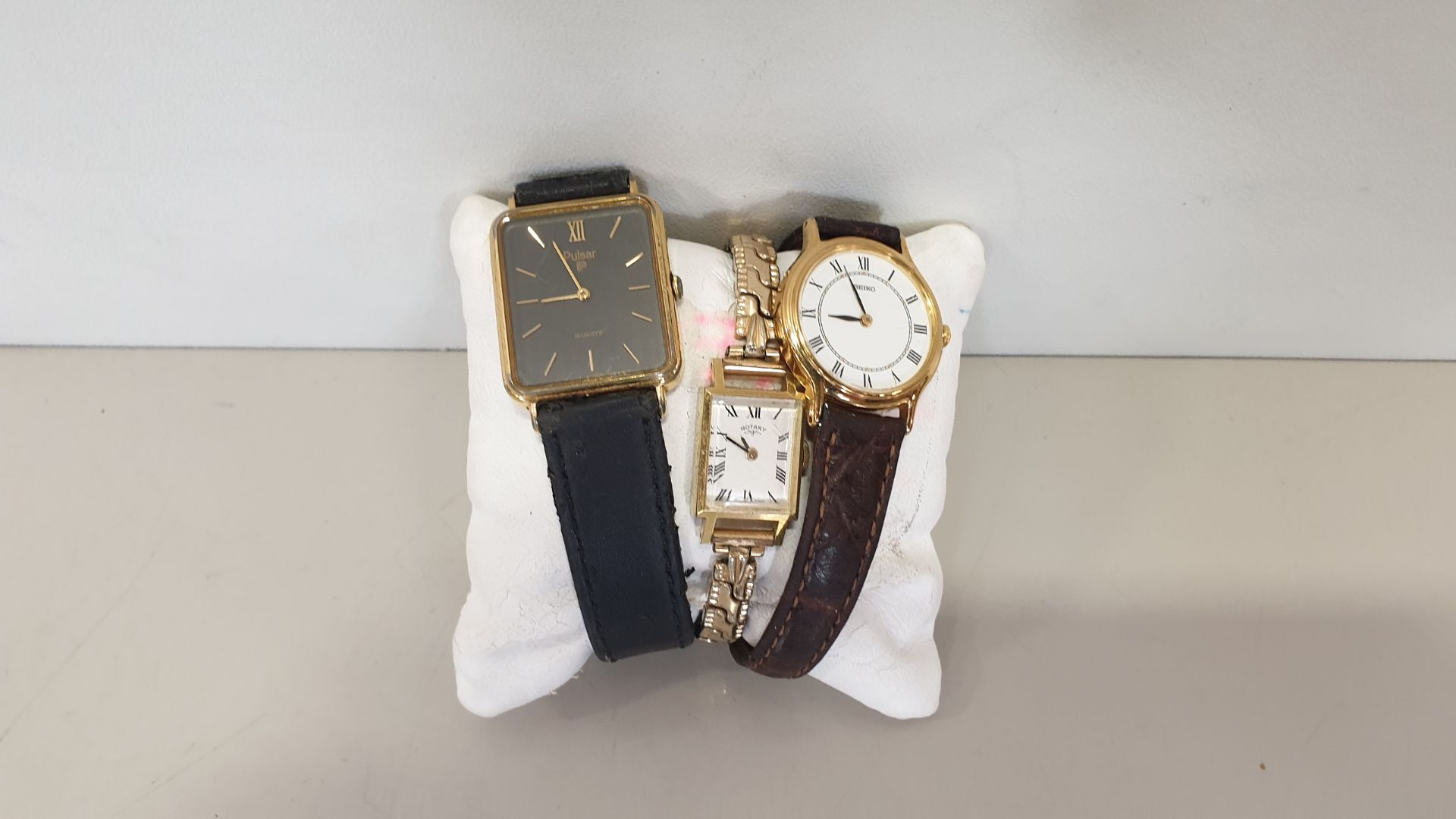 3 X WATCHES -SEIKO, ROTARY AND PULSAR (NOT NEW)