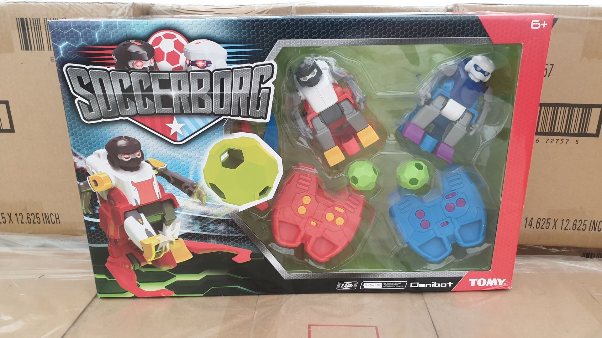 15 X BRAND NEW BOXED TOMY OMNIBOT SOCCERBORG ACCESSORIES INCLUDED (IN 5 BOXES)