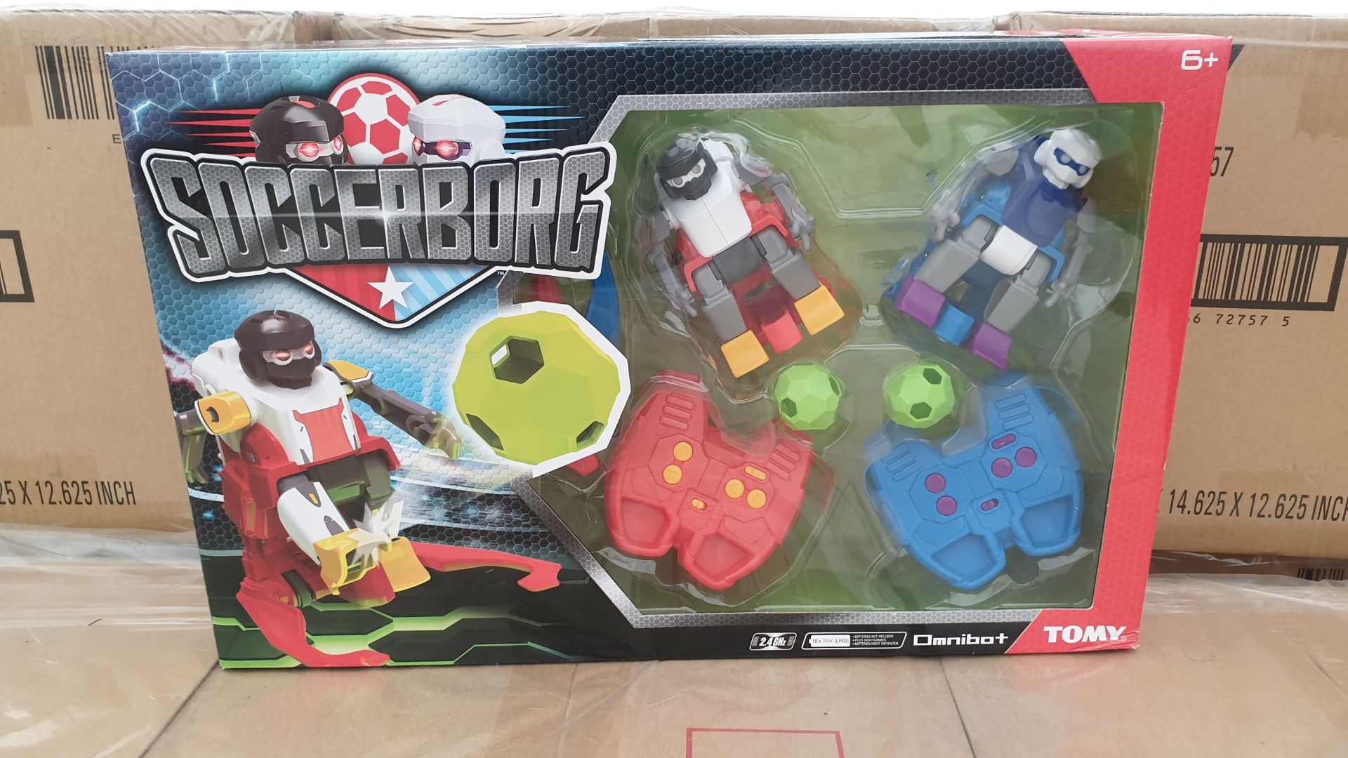 15 X BRAND NEW BOXED TOMY OMNIBOT SOCCERBORG ACCESSORIES INCLUDED (IN 5 BOXES)