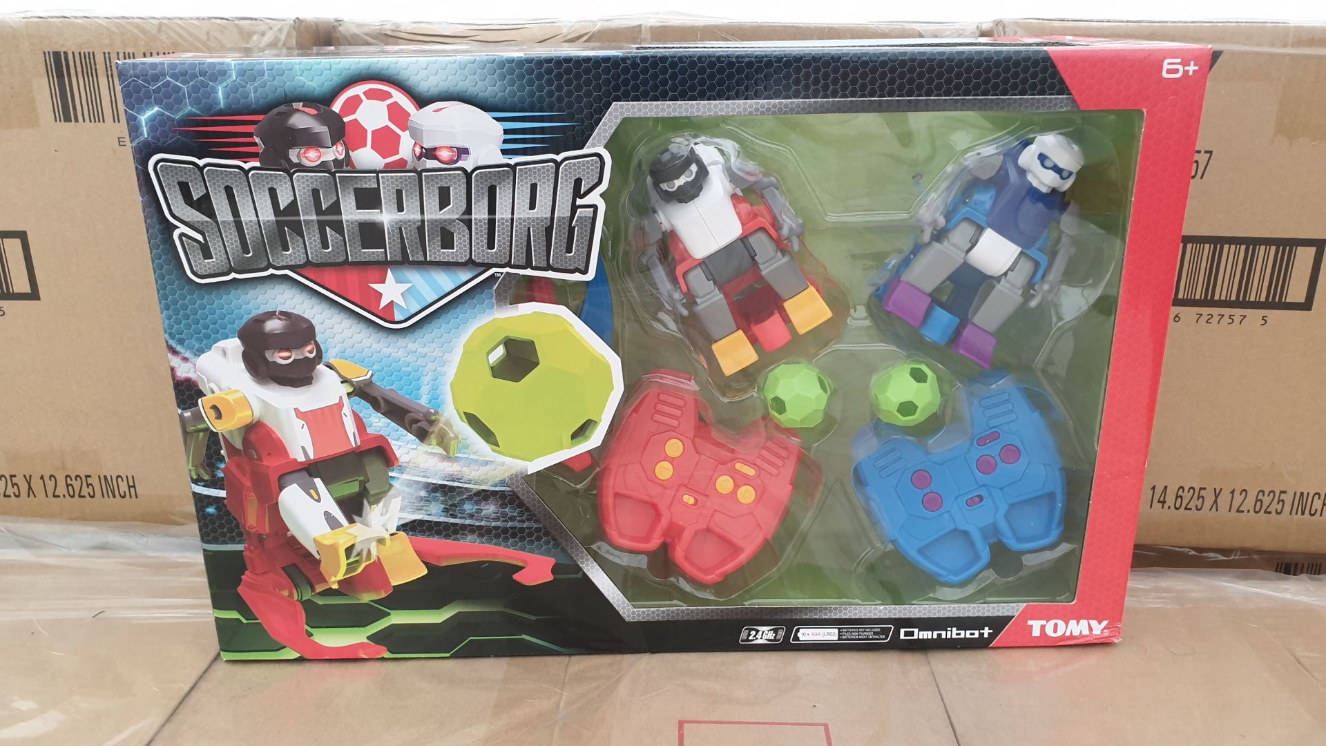 15 X BRAND NEW BOXED TOMY OMNIBOT SOCCERBORG ACCESSORIES INCLUDED (IN 5 BOXES)