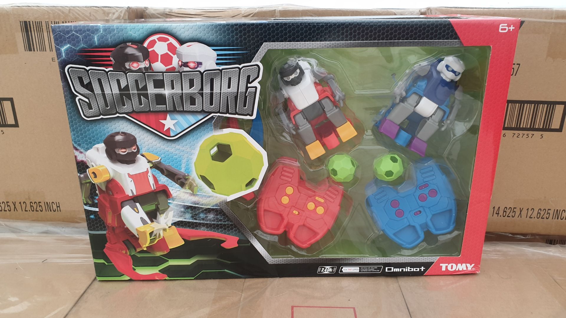 15 X BRAND NEW BOXED TOMY OMNIBOT SOCCERBORG ACCESSORIES INCLUDED (IN 5 BOXES)