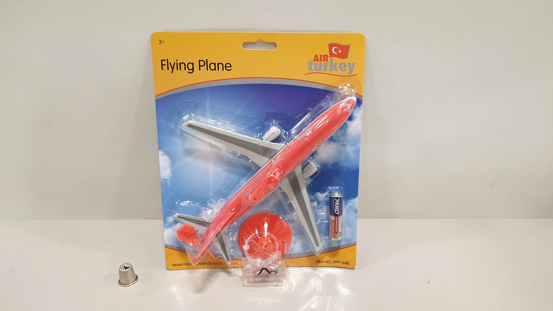 96 X BRAND NEW FLYING PLANE TOY - BATTERY IS INCLUDED - AIRTURKEY DESIGN (FPFP164BL) - IN 2