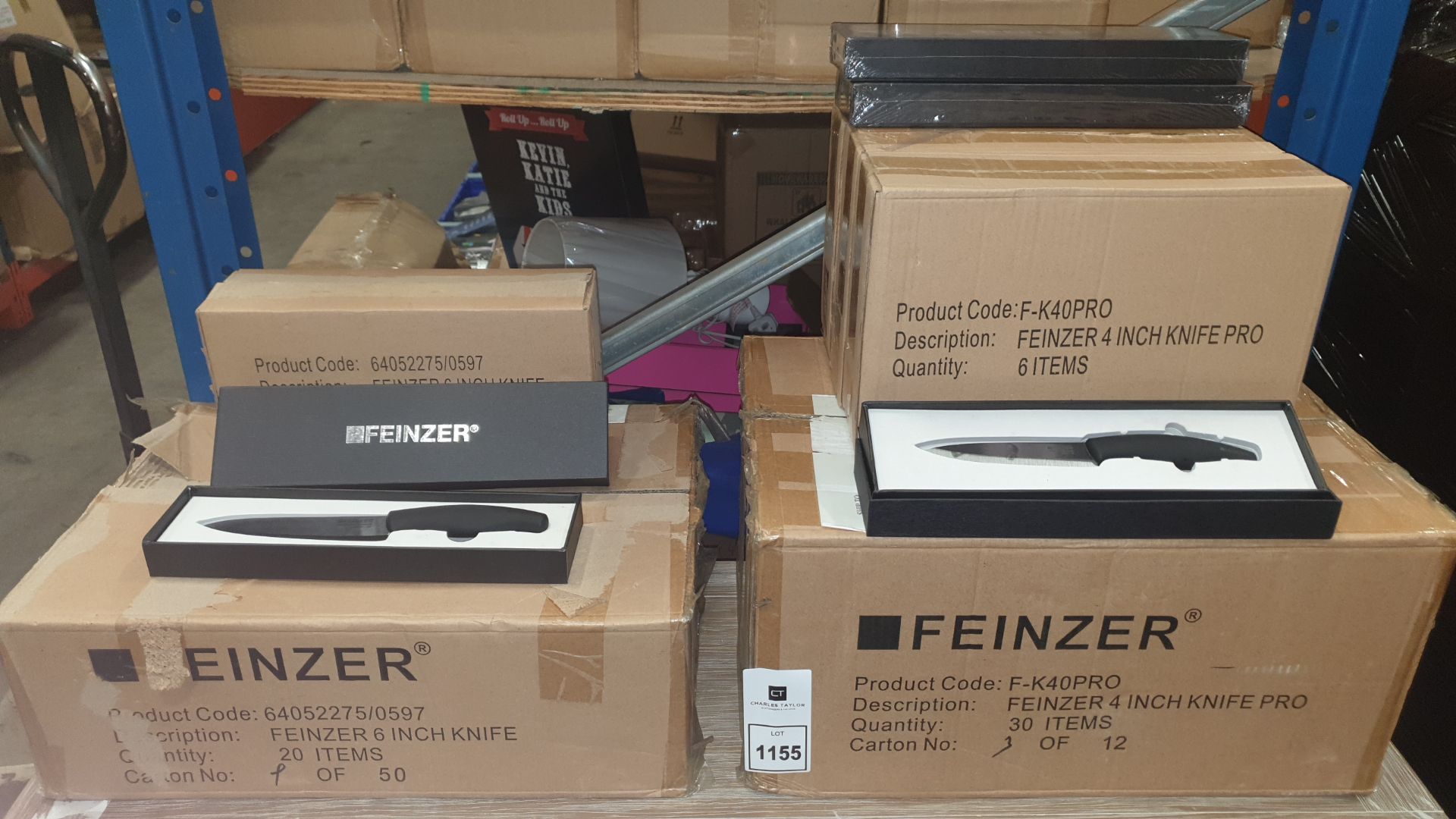 72 ASSORTED FEINZER PROFESSIONAL KNIVES COMPRISING 24 X BRAND NEW FEINZER 6 INCH KNIVES AND 48 X
