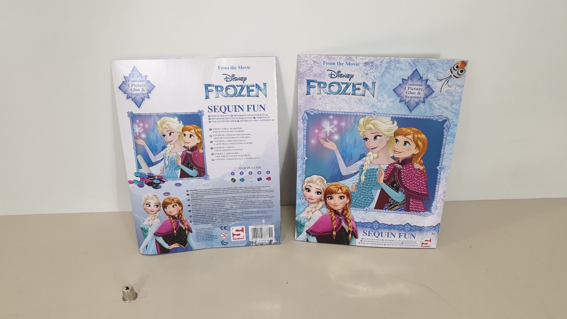 252 X BRAND NEW DISNEY FROZEN SEQUIN ART FUN, EACH INCLUDING 1 PICTURE, CLUE AND SEQUINS - IN 7