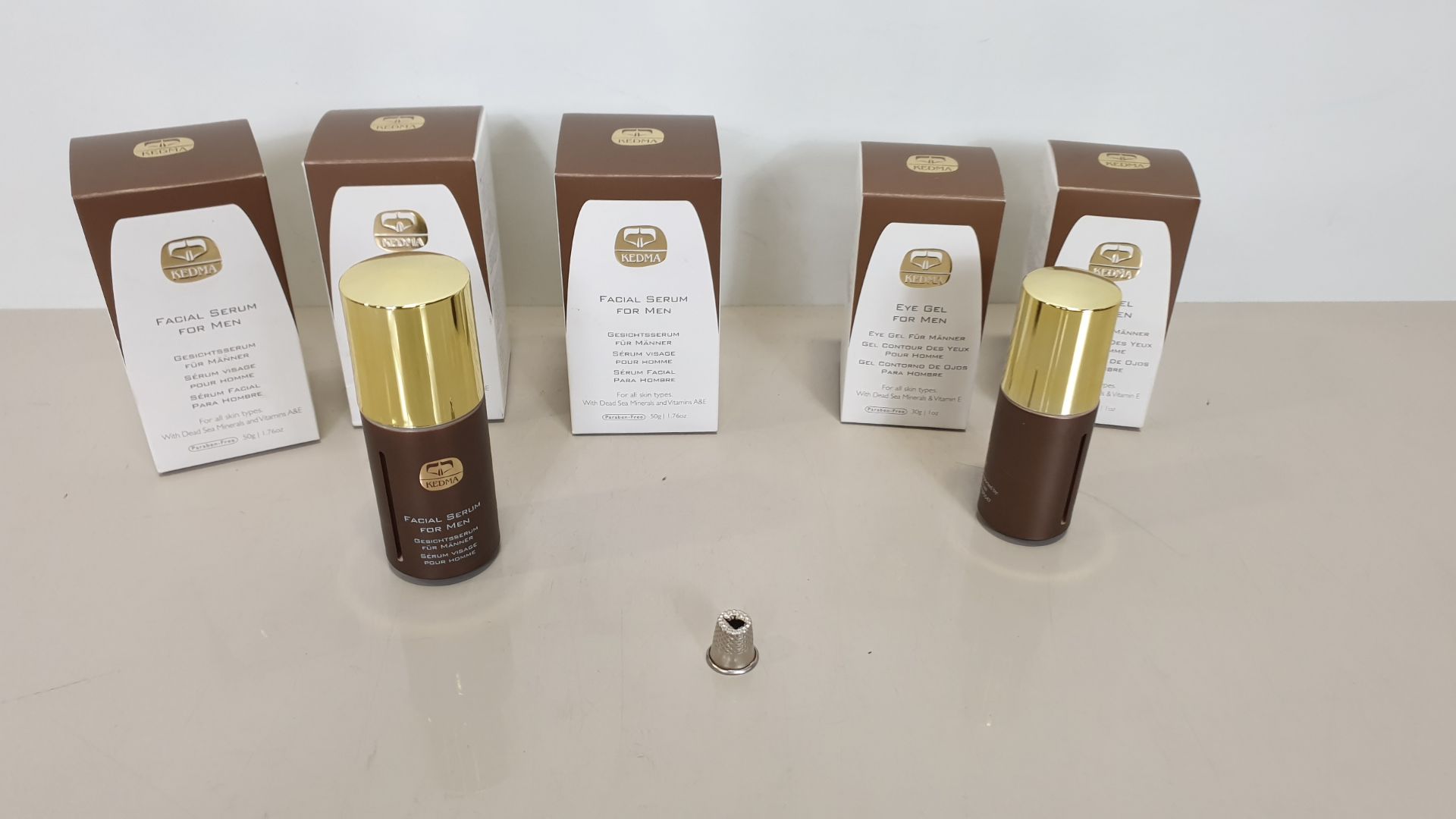 5 KEDMA TREATMENTS INCLUDING: 3 X BRAND NEW KEDMA FACIAL SERUM FOR MEN, FOR ALL SKIN TYPES WITH DEAD