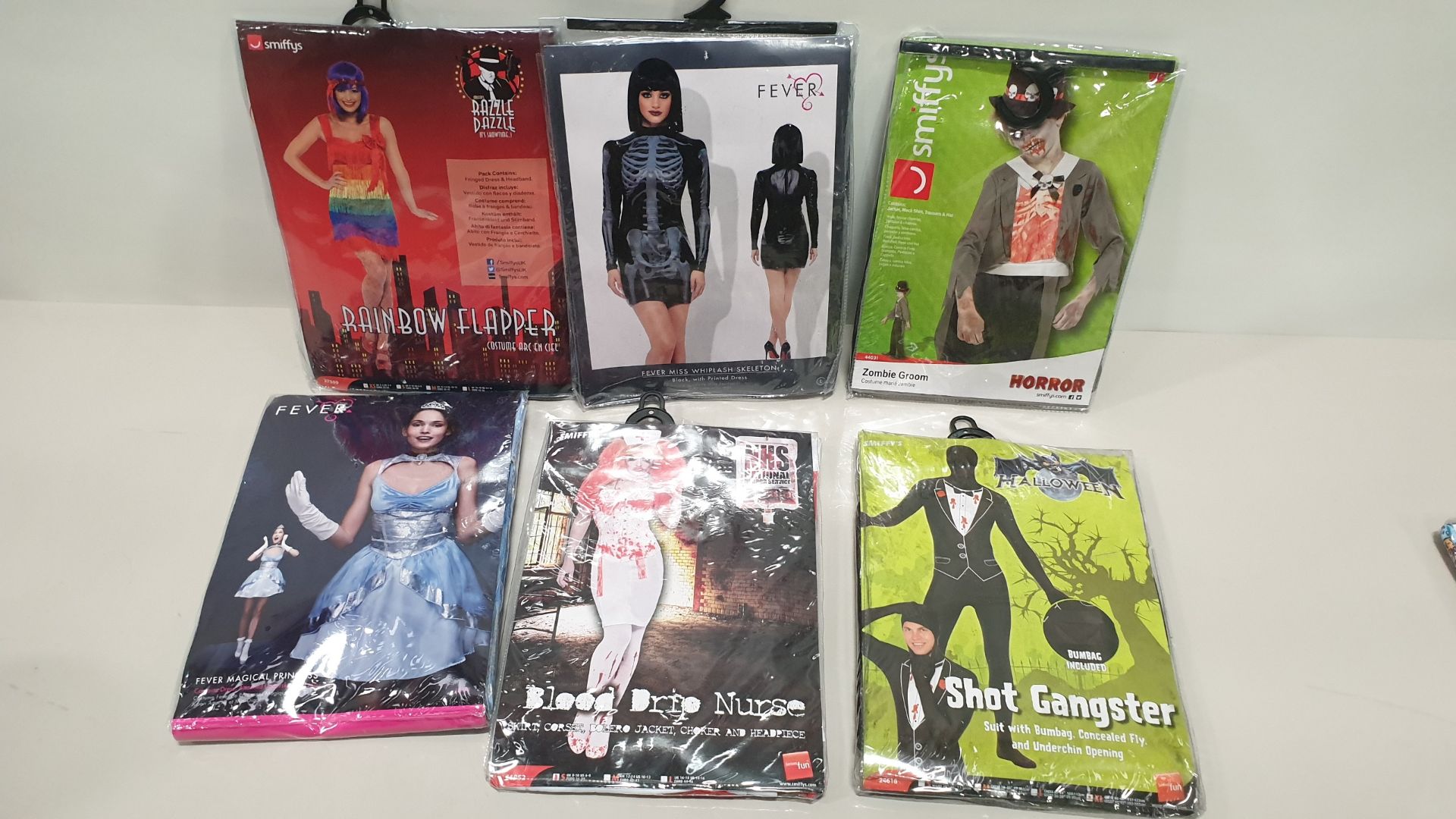 48 X BRAND NEW FANCY DRESS COSTUMES IE. SMIFFYS, FEVER - IN ASSORTED DESIGNS / THEMES - IN 2