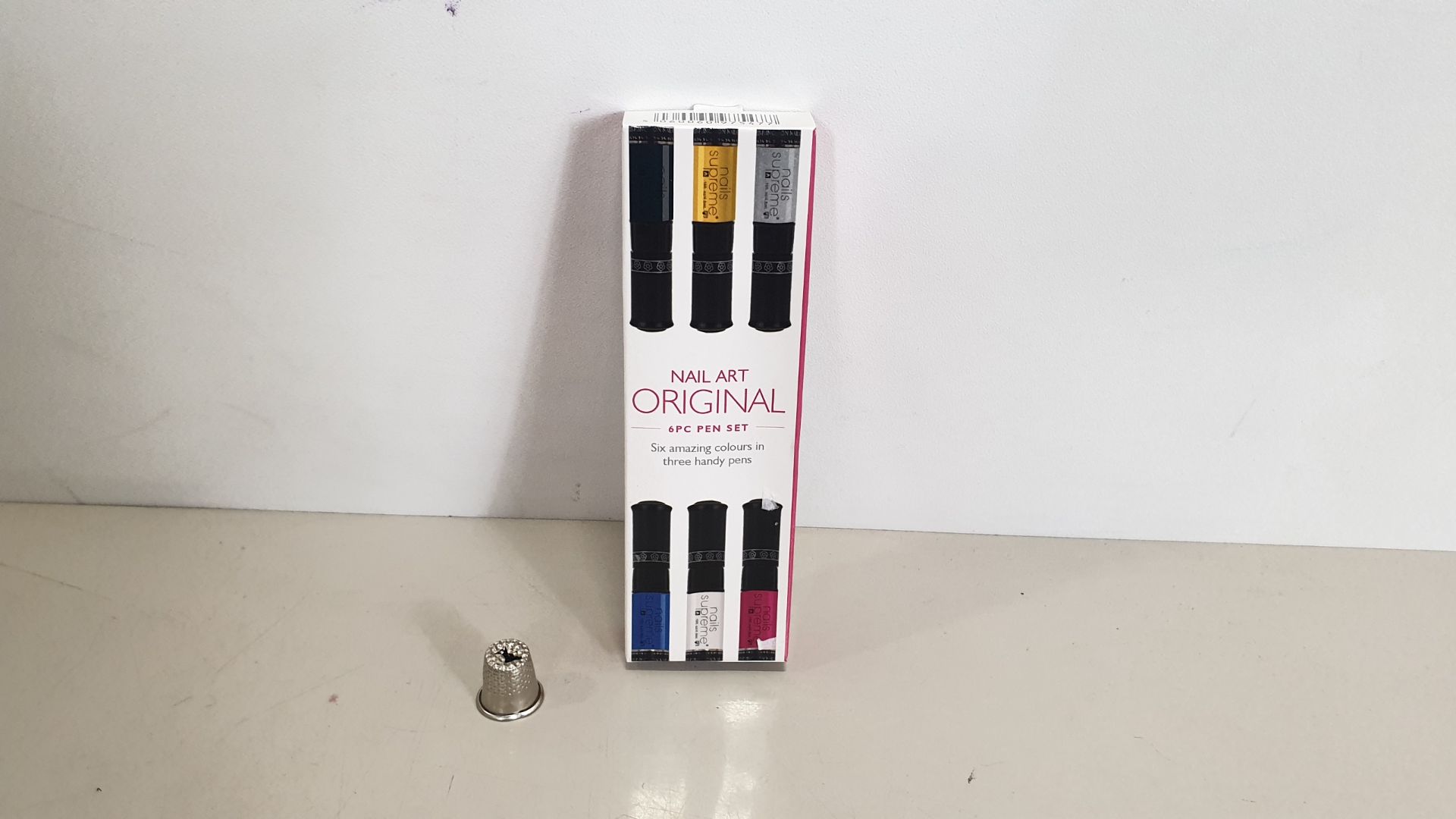 100 X BRAND NEW ORIGINAL NAIL ART 6PC PEN SET (6 AMAZING COLOURS IN 3 HANDY PENS) - IN ONE BOX - RRP