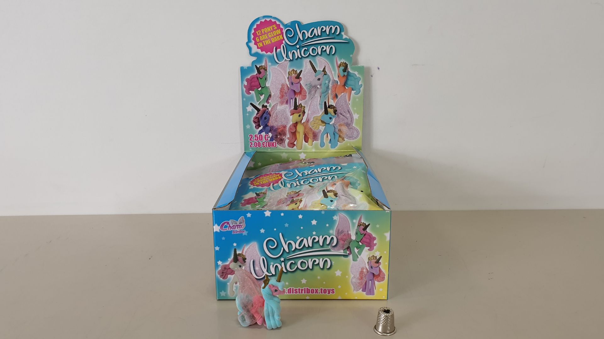 360 X BRAND NEW INDIVIDUALLY PACKAGED CHIQUI CHARM UNICORNS - 30 X 12 POINT OF SALE DISPLAY