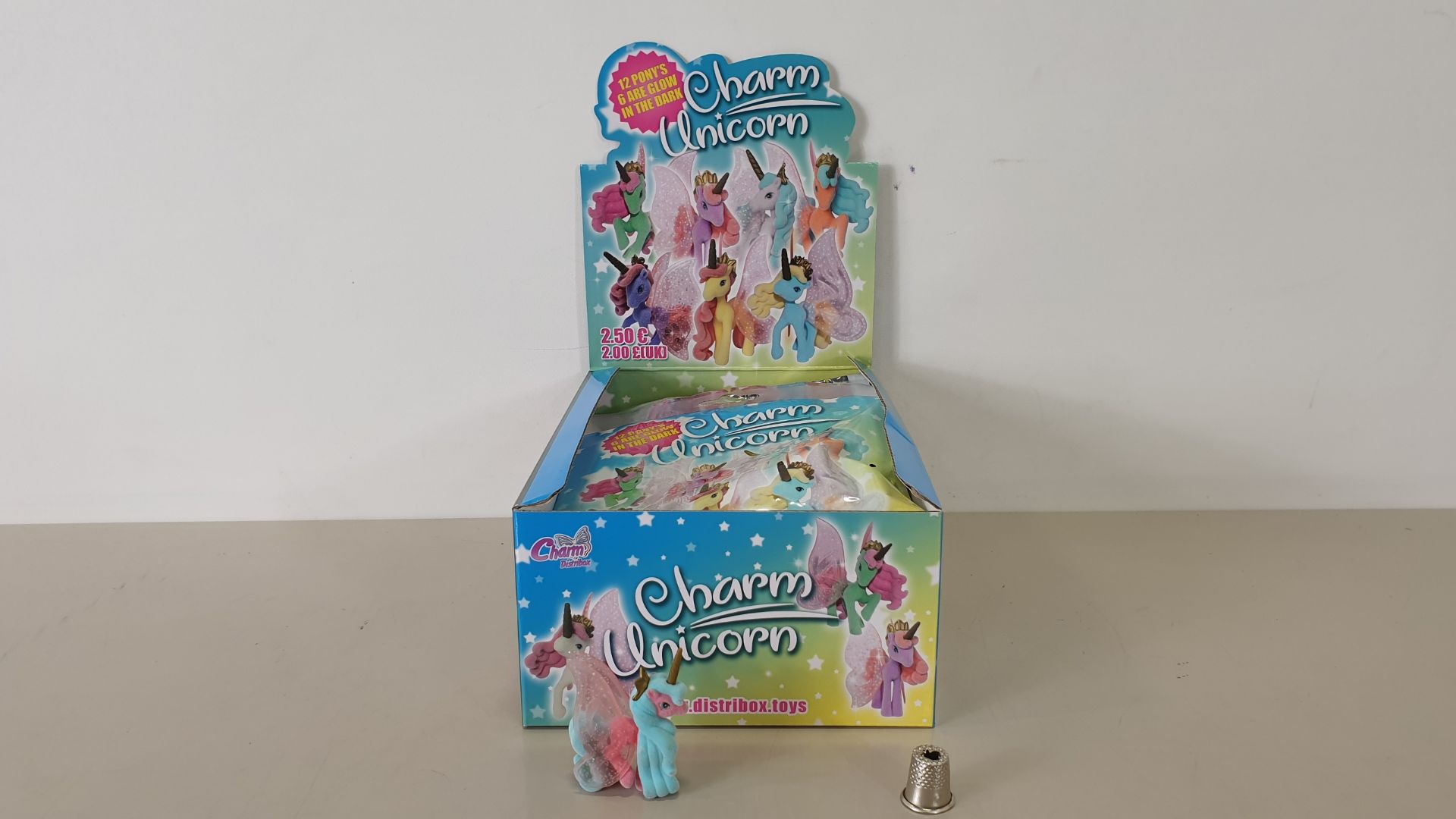 360 X BRAND NEW INDIVIDUALLY PACKAGED CHIQUI CHARM UNICORNS - 30 X 12 POINT OF SALE DISPLAY