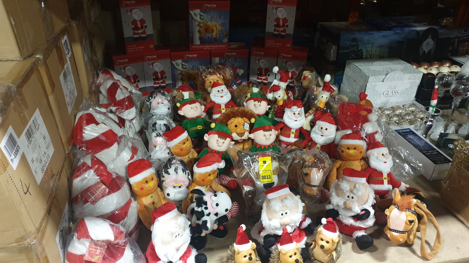 APPROX 75 PIECE MIXED PREMIER CHRISTMAS LOT CONTAINING, 55CM BOXED REINDEERS, 7 X 30CM BOXED