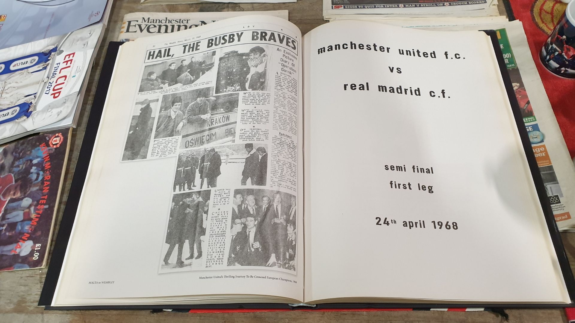 MANCHESTER UNITED LOT CONTAINING, MANCHESTER UNITED NEWSPAPER HEADLINES A HISTORY SINCE 1909, - Image 2 of 3