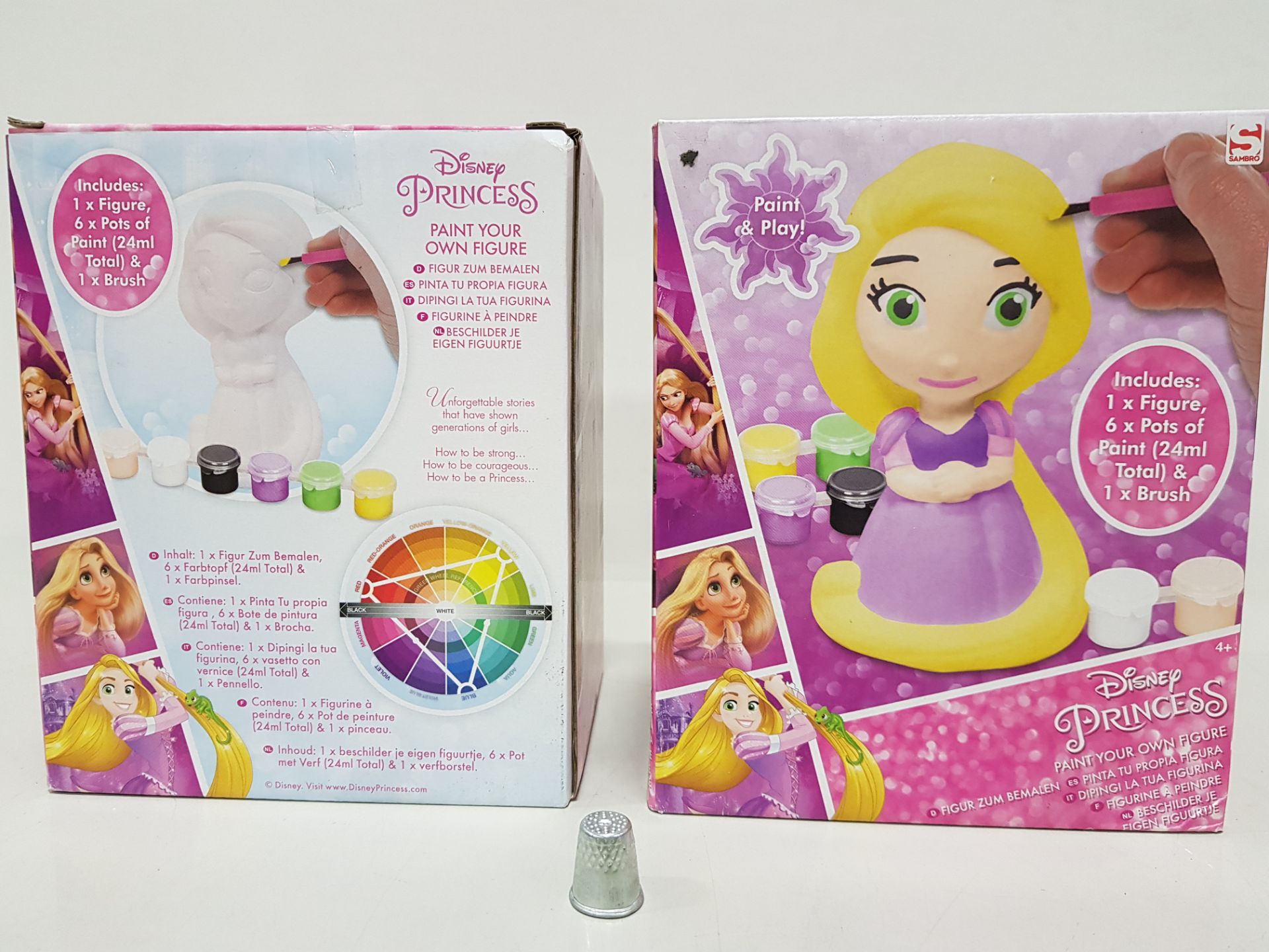 60 X BRAND NEW DISNEY PRINCESS PAINT YOUR OWN FIGURE INCLUDES ONE FIGURE, SIX POTS OF PAINT AND