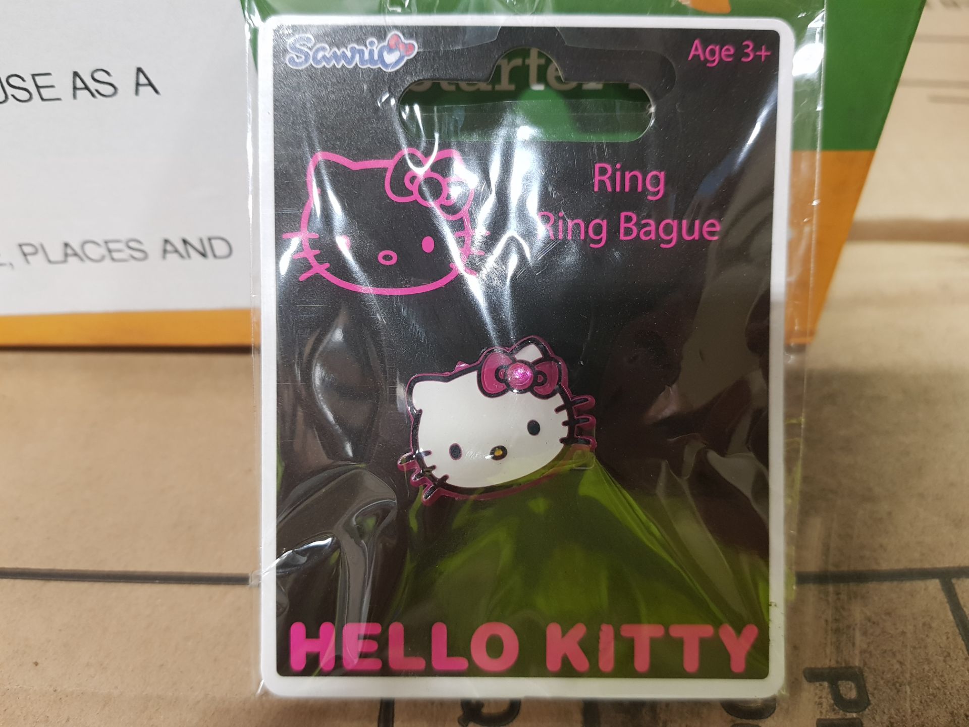360 X HELLO KITTY CHILDRENS RING IN RETAIL PACK AGE 3+ IN 15 CARTONS