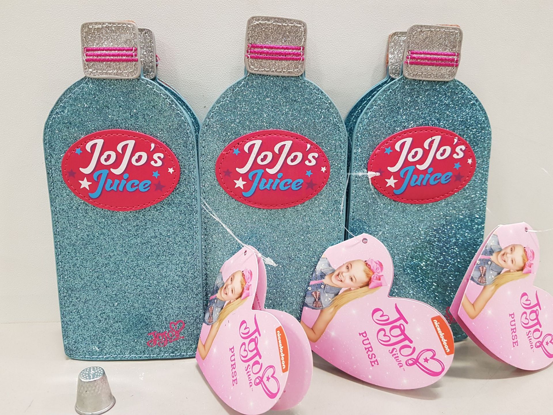 216 X BRAND NEW JOJO SIWA FLAT ZIP PURSE CONTAINED IN 3 BOXES