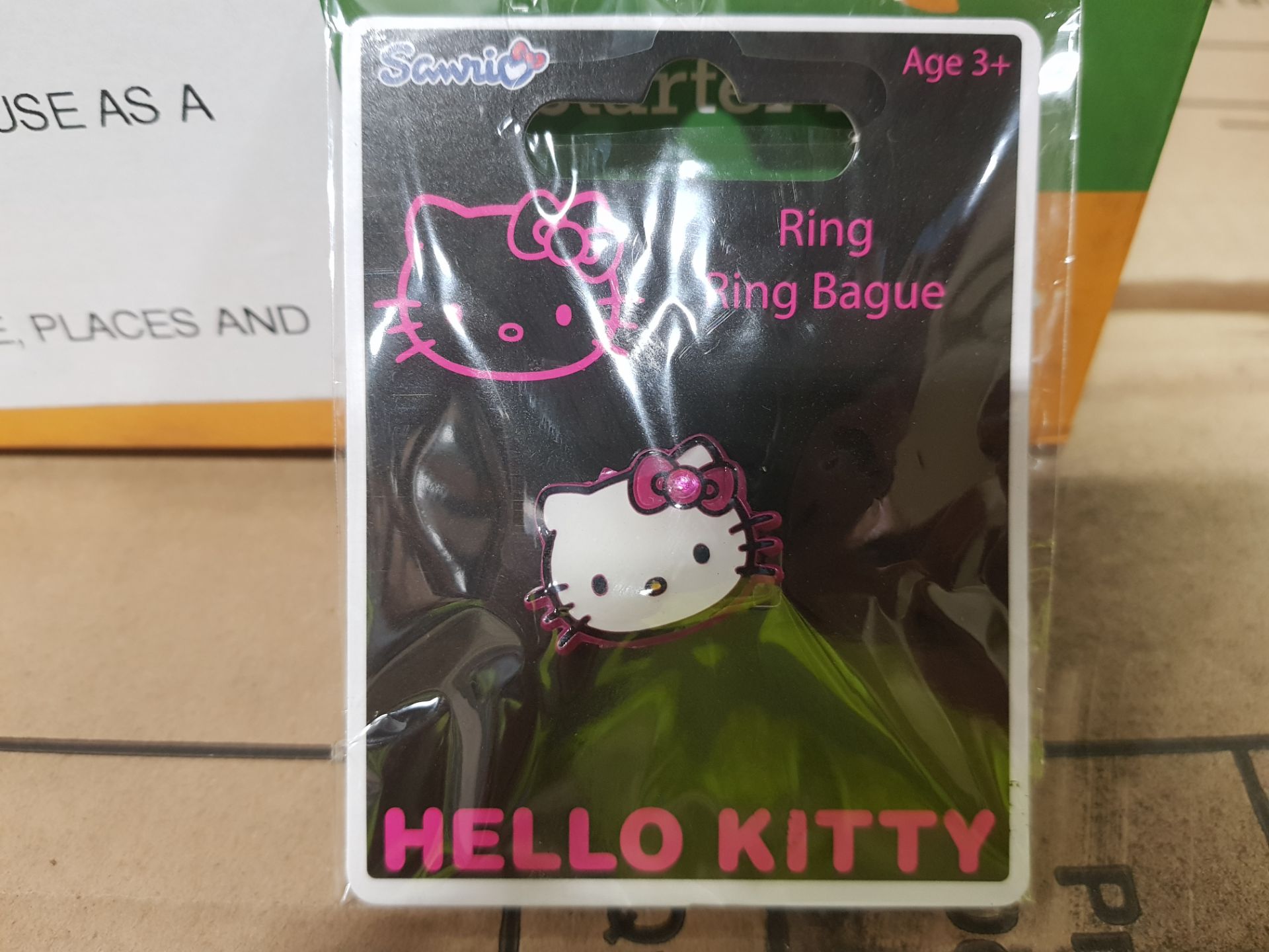 360 X HELLO KITTY CHILDRENS RING IN RETAIL PACK AGE 3+ IN 15 CARTONS