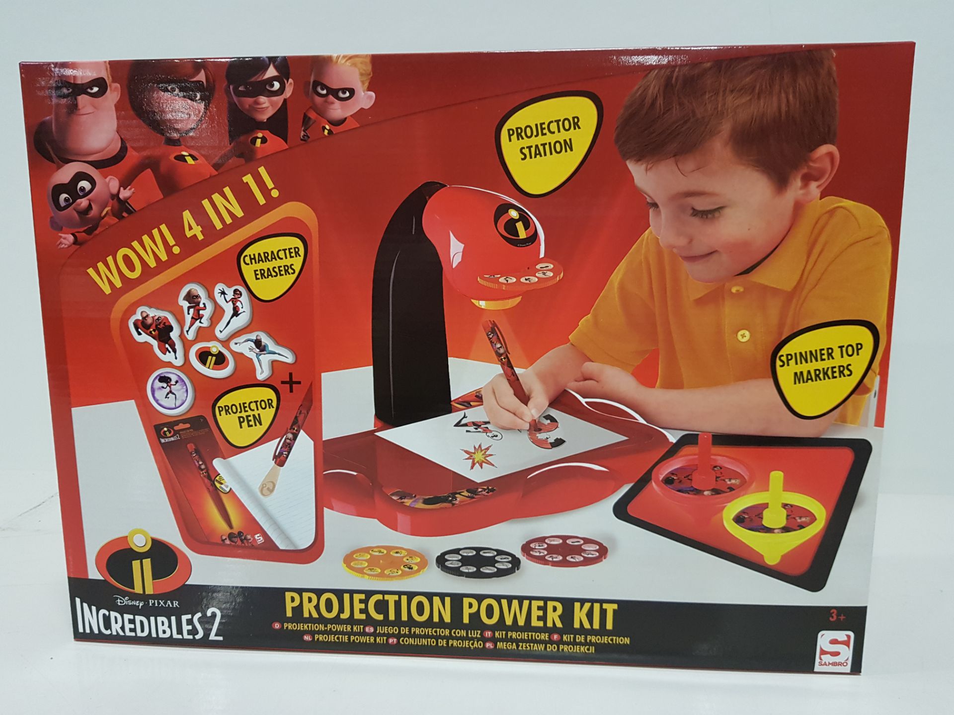 30 X BRAND NEW DISNEY INCREDIBLES 2 FOUR IN ONE PROJECTION POWER KIT IN 5 BOXES