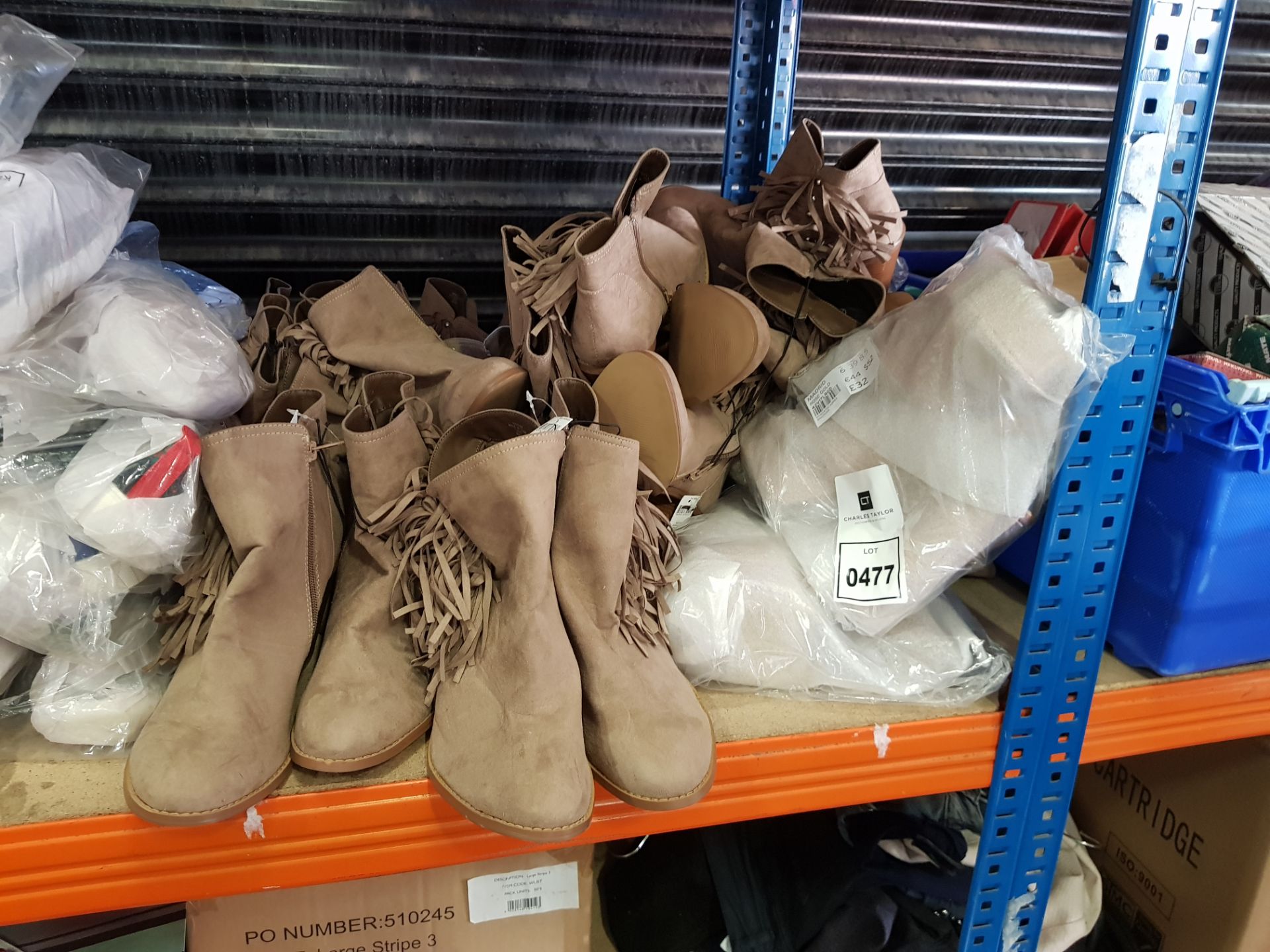 15 X BRAND SHOES INCLUDING 10 X BROWN PEACOCK BOOTS AND 5 X ROSE GOLD MADRID TOPSHOP HEELS RRP £