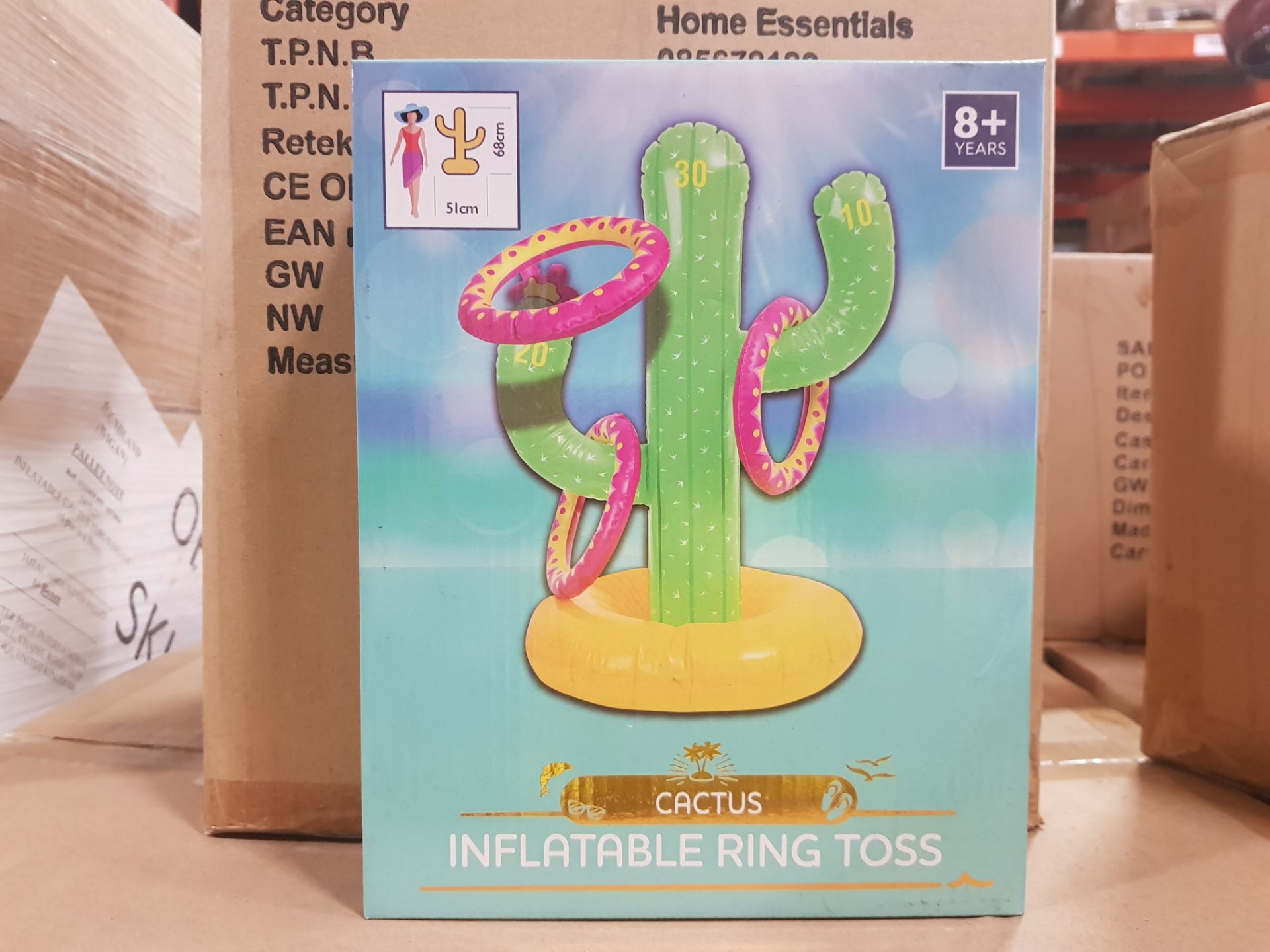 60 X CACTUS INFLATABLE RING TOSS GAME'S - CONTAINED IN 10 BOXES