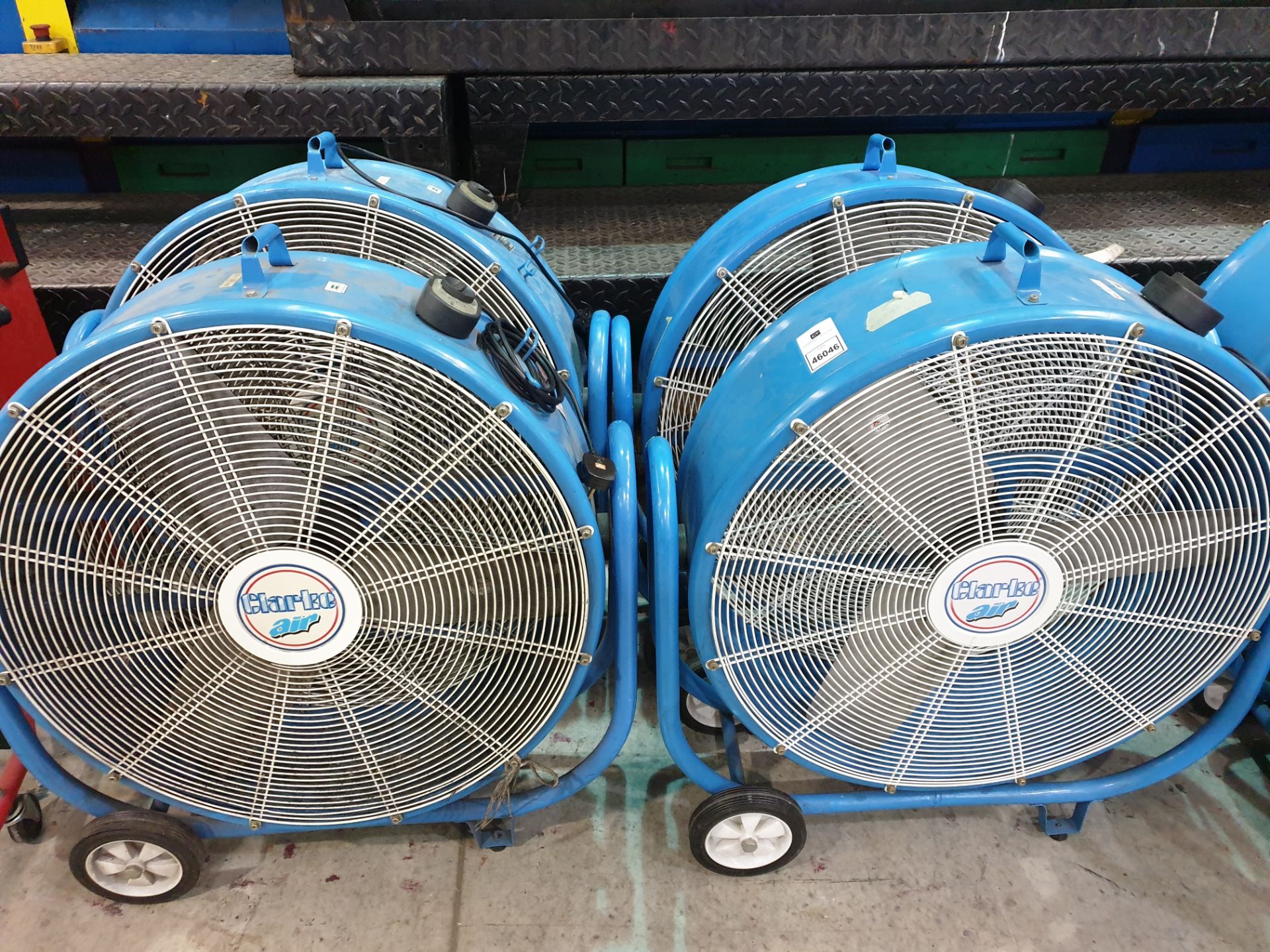 4 X CLARKE INDUSTRIAL AIR FLOOR FANS