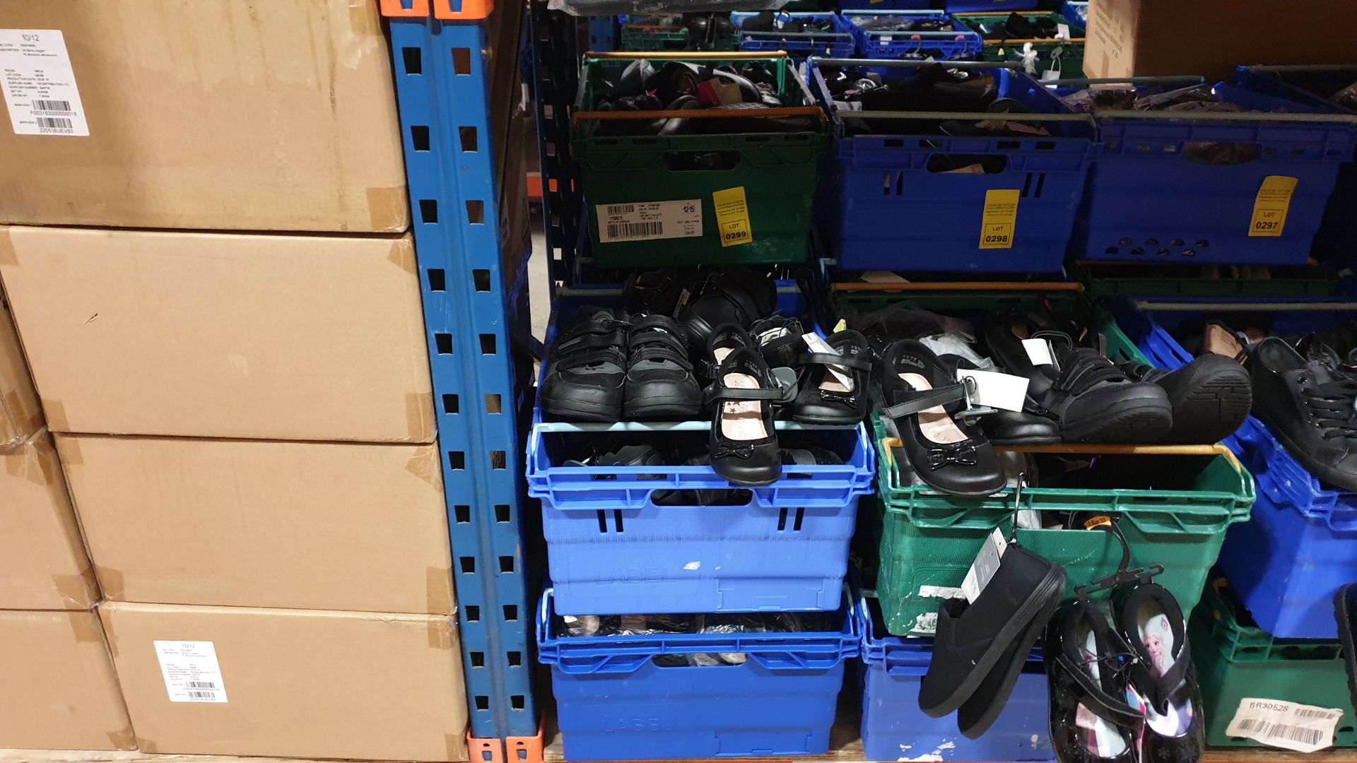 APPROX £600 RETAIL VALUE OF CHILDRENS BLACK FOOTWEAR IN VARIOUS STYLES & SIZES IN 5 TRAYS (NOT