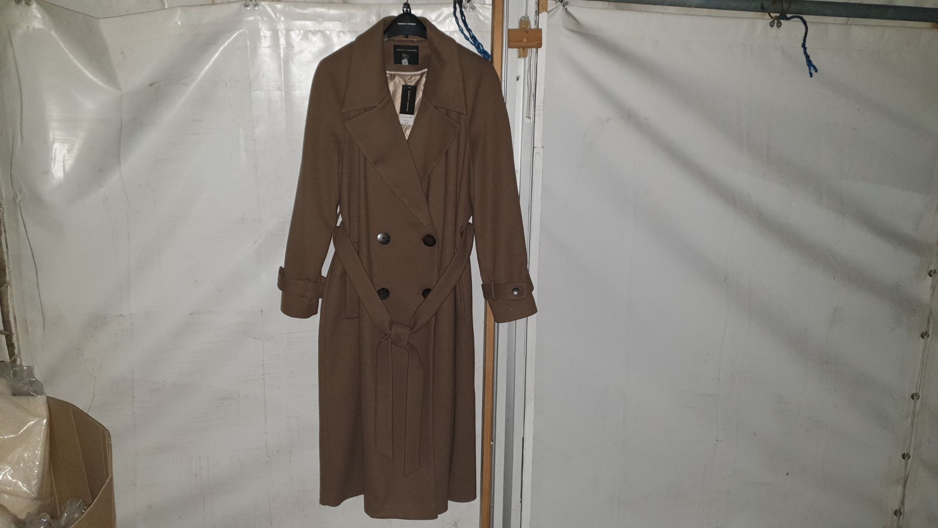 10 X BRAND NEW DOROTHY PERKINS LONG BROWN BUTTONED COATS
