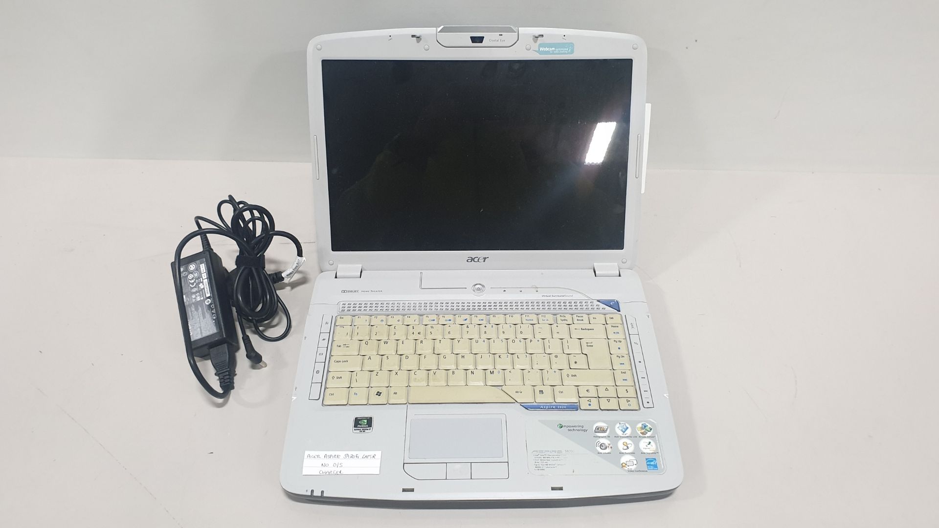 ACER ASPIRE 5920G LAPTOP NO O/S INCLUDES CHARGER