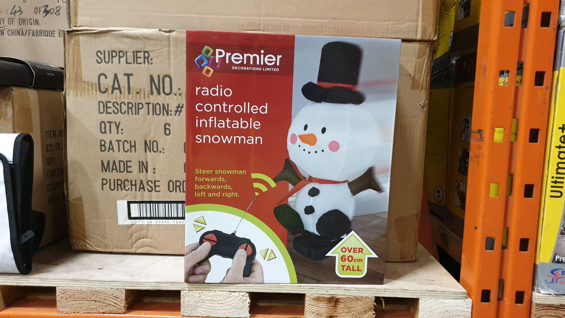 30 X RADIO CONTROLED INFLATABLE SNOWMANOVER 60CM TALL IN 5 BOXES