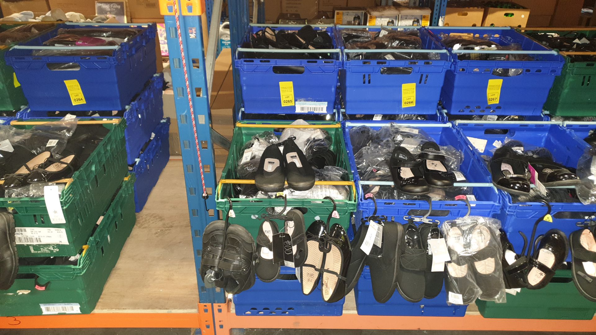 APPROX £600 RETAIL VALUE OF CHILDRENS BLACK FOOTWEAR IN VARIOUS STYLES & SIZES IN 5 TRAYS (NOT