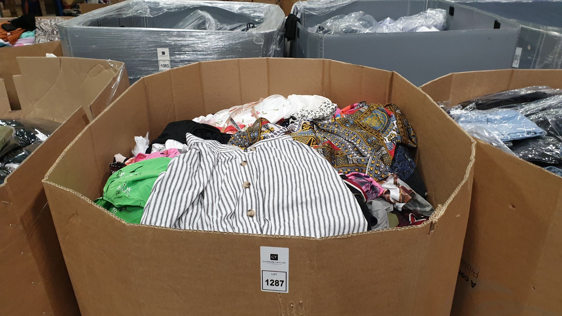 FULL PALLET OF CLOTHING AND ACCESSORIES IN VARIOUS STYLES AND SIZES IE TRIBO LONDON WATCH, ARIANA