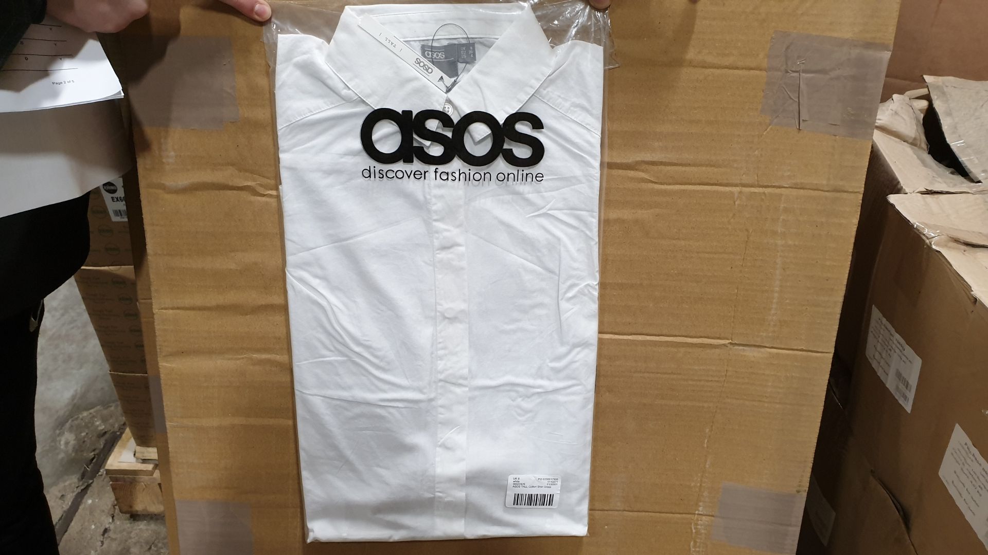 20 X BRAND NEW ASOS TALL COTTON SHIRT DRESS