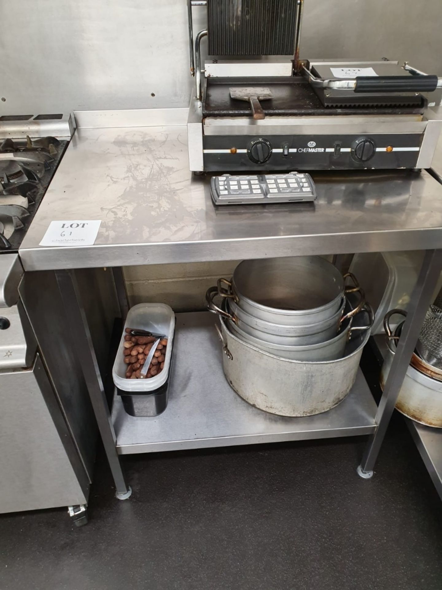 Stainless steel prep table 700mm x 900mm