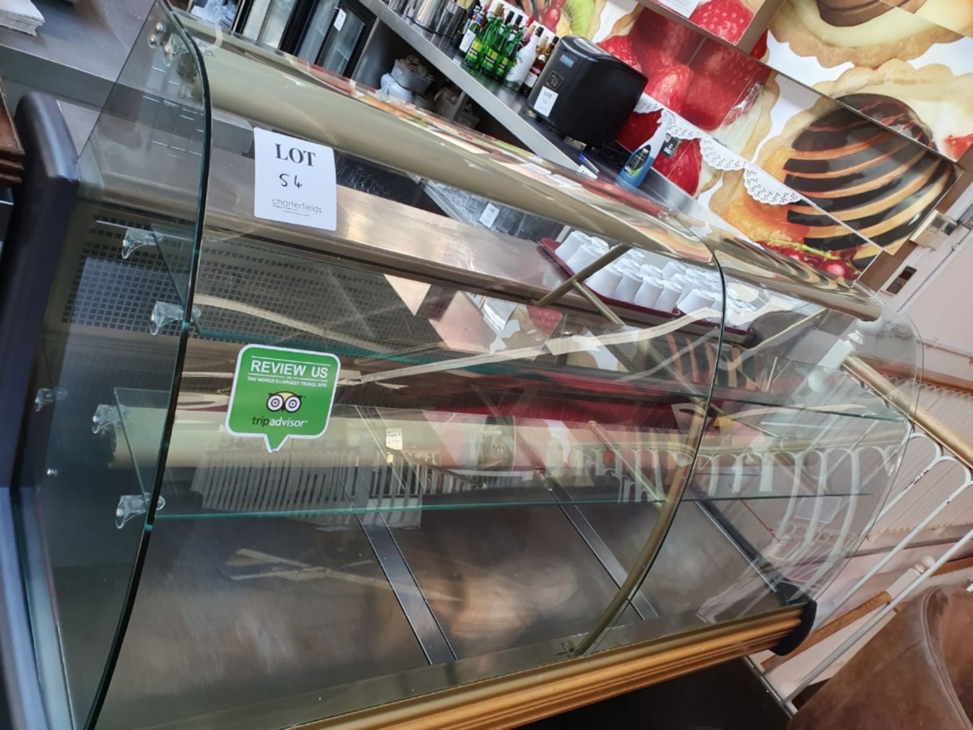 Jodar chilled glass fronted display stand 2,100mm x 1,000mm with 3 internal glass shelves and 3