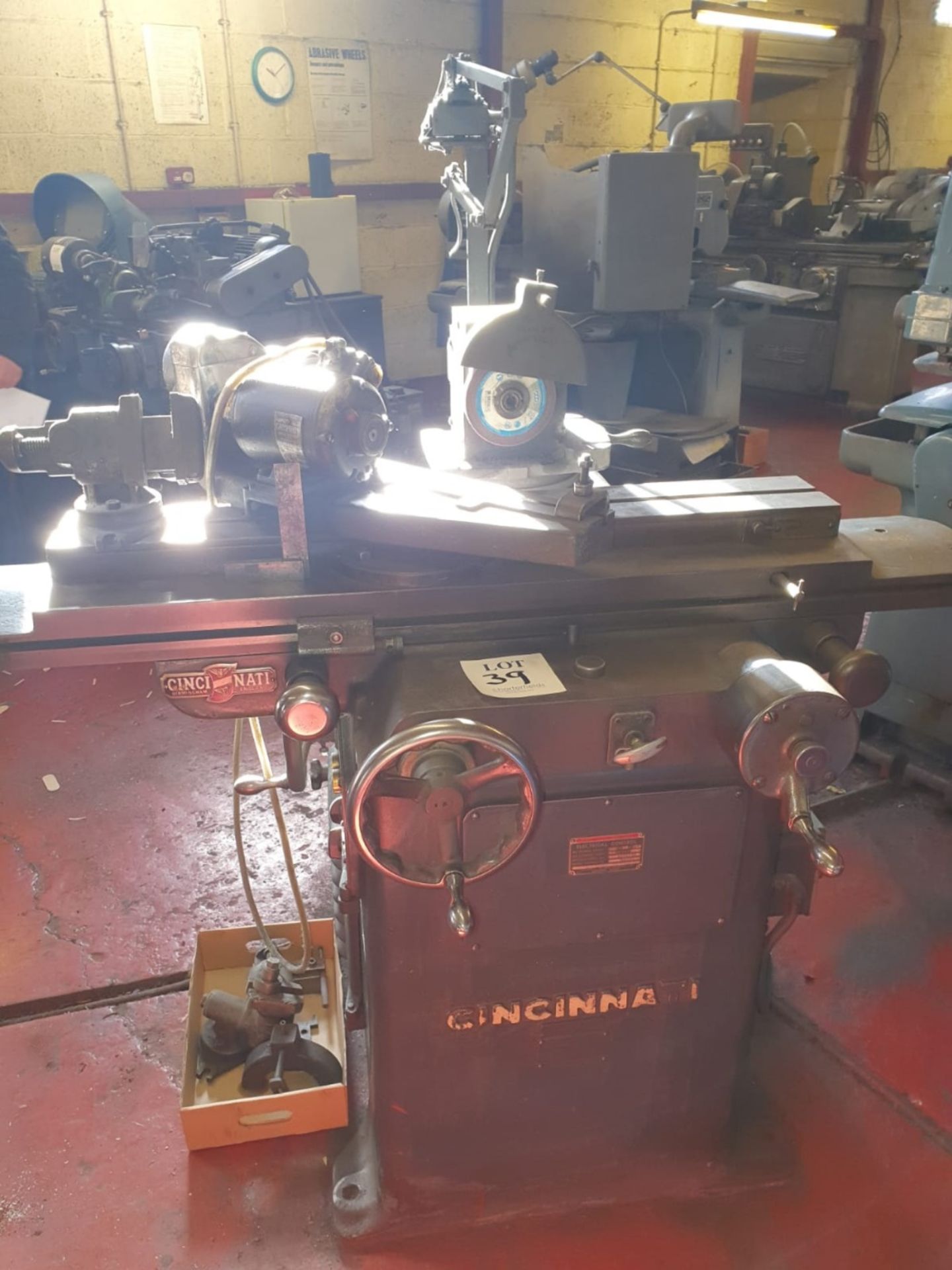 Cincinnati tool grinder with attachments. Serial No. C550120