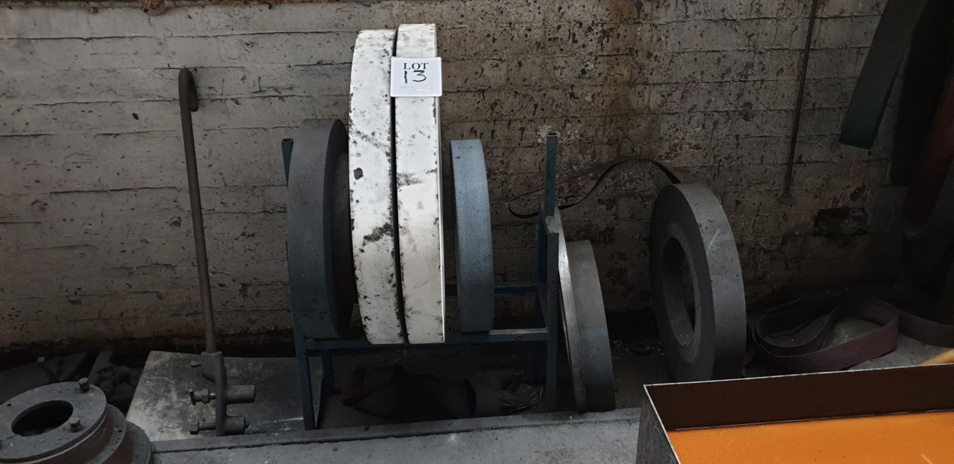 6 - large diameter grinding wheels, 305mm bore