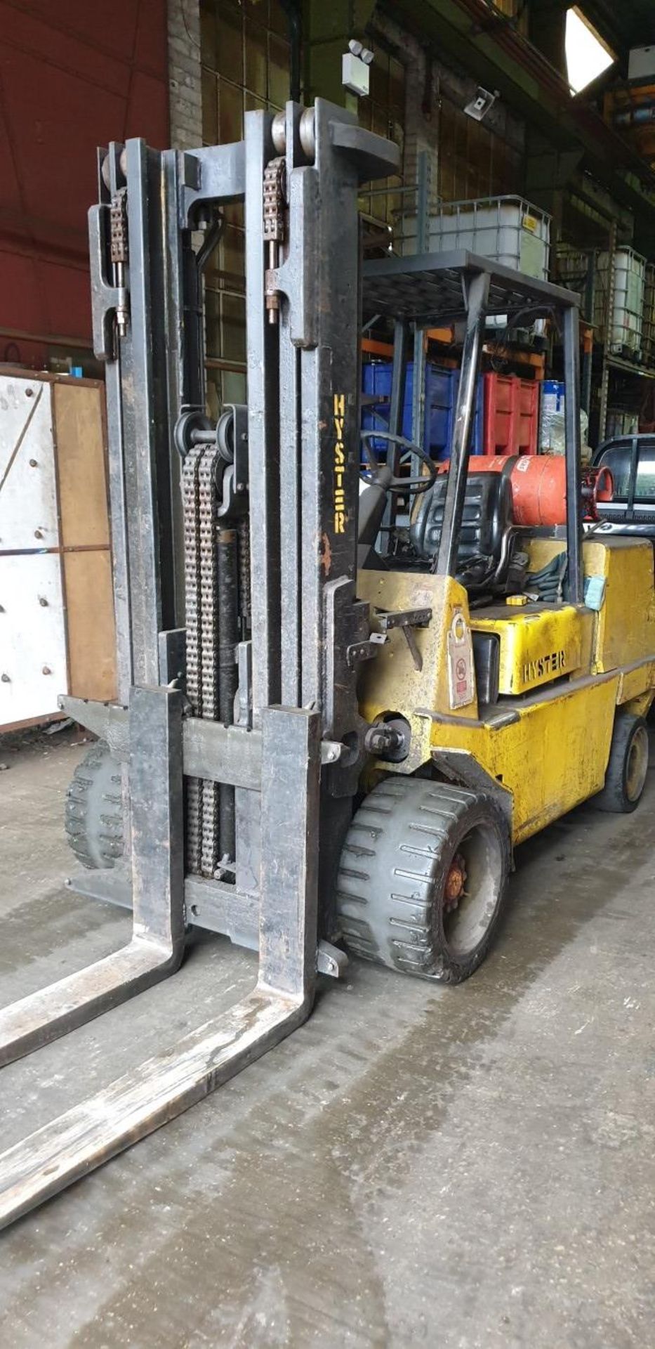 Hyster S120 XL 5 tonne capacity triple mast gas powered fork lift truck, max height 4.6m