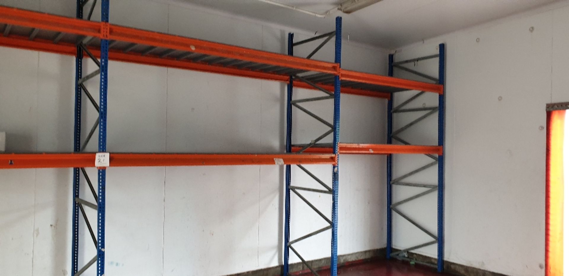 4 - Bays of pallet racking with steel panel shelving - Image 2 of 4