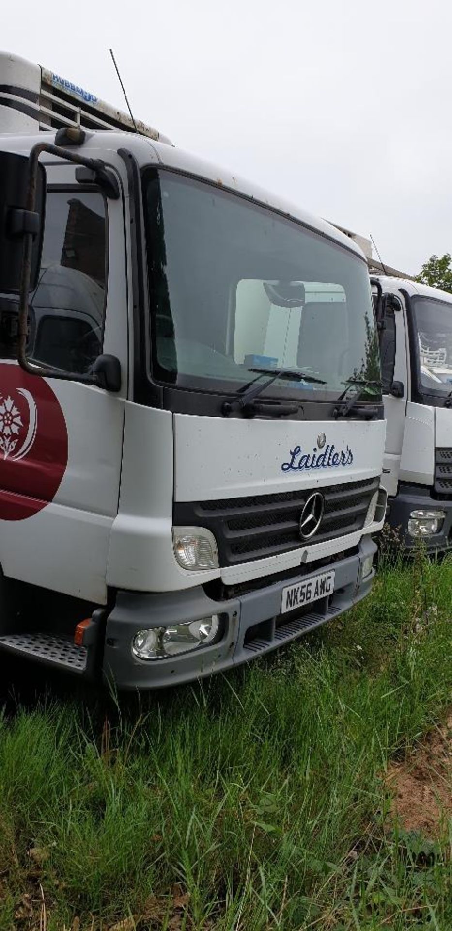 Mercedes Atego 815 7.5 tonne twin axle refrigerated box van with double rear doors. Registration no: