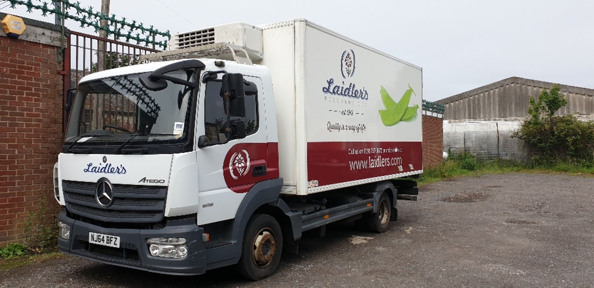 Mercedes Atego 816 7.5 tonne twin axle automatic temperature controlled box van with bifold double