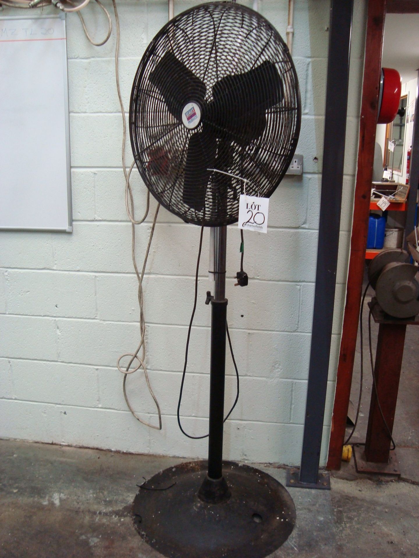 Three Sealey 24" single phase pedestal fans