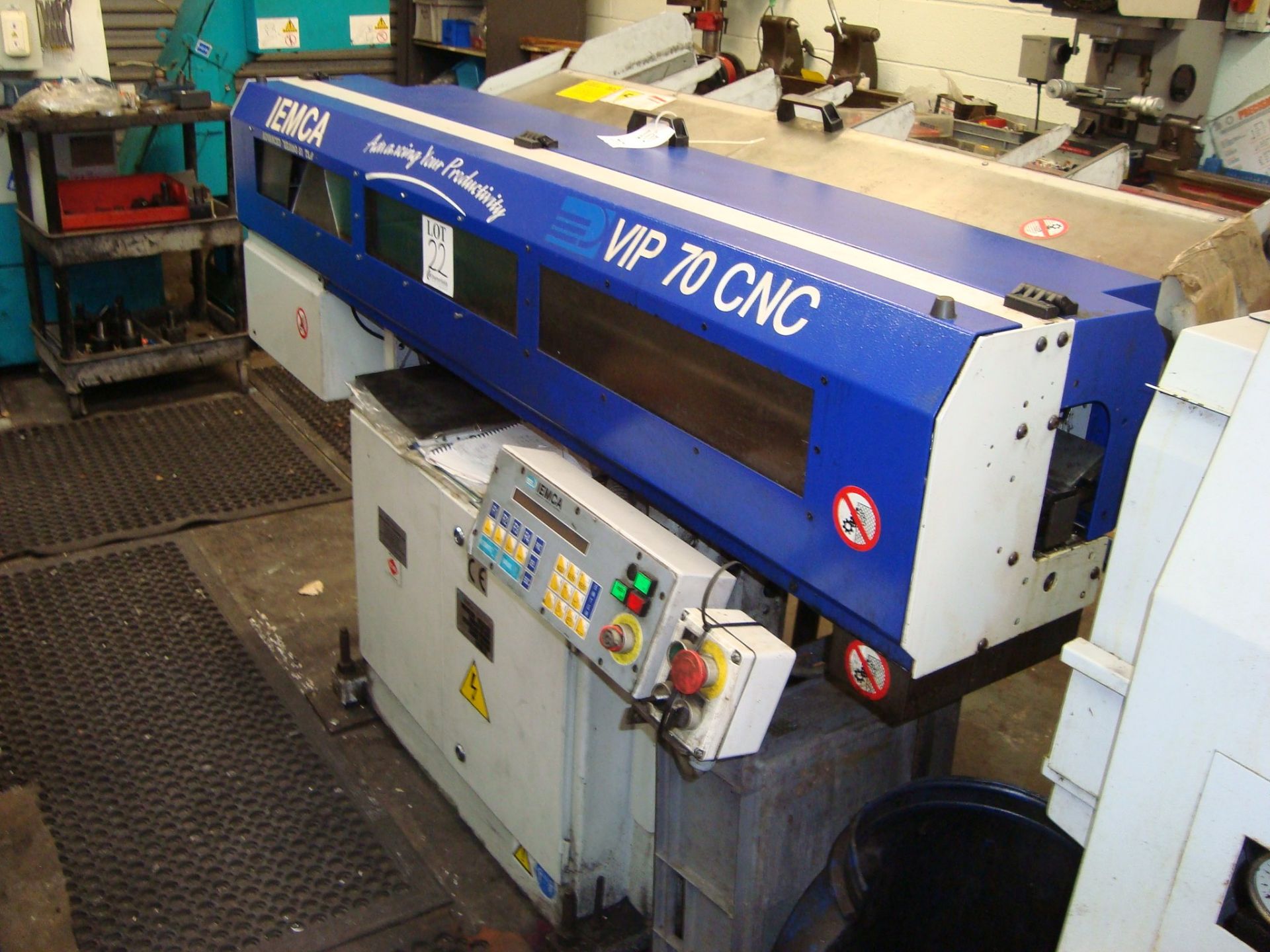 An IEMCA VIP 70/15 CNC magazine bar feed unit Serial number 0200117005 (2001). Collection strictly - Image 2 of 2