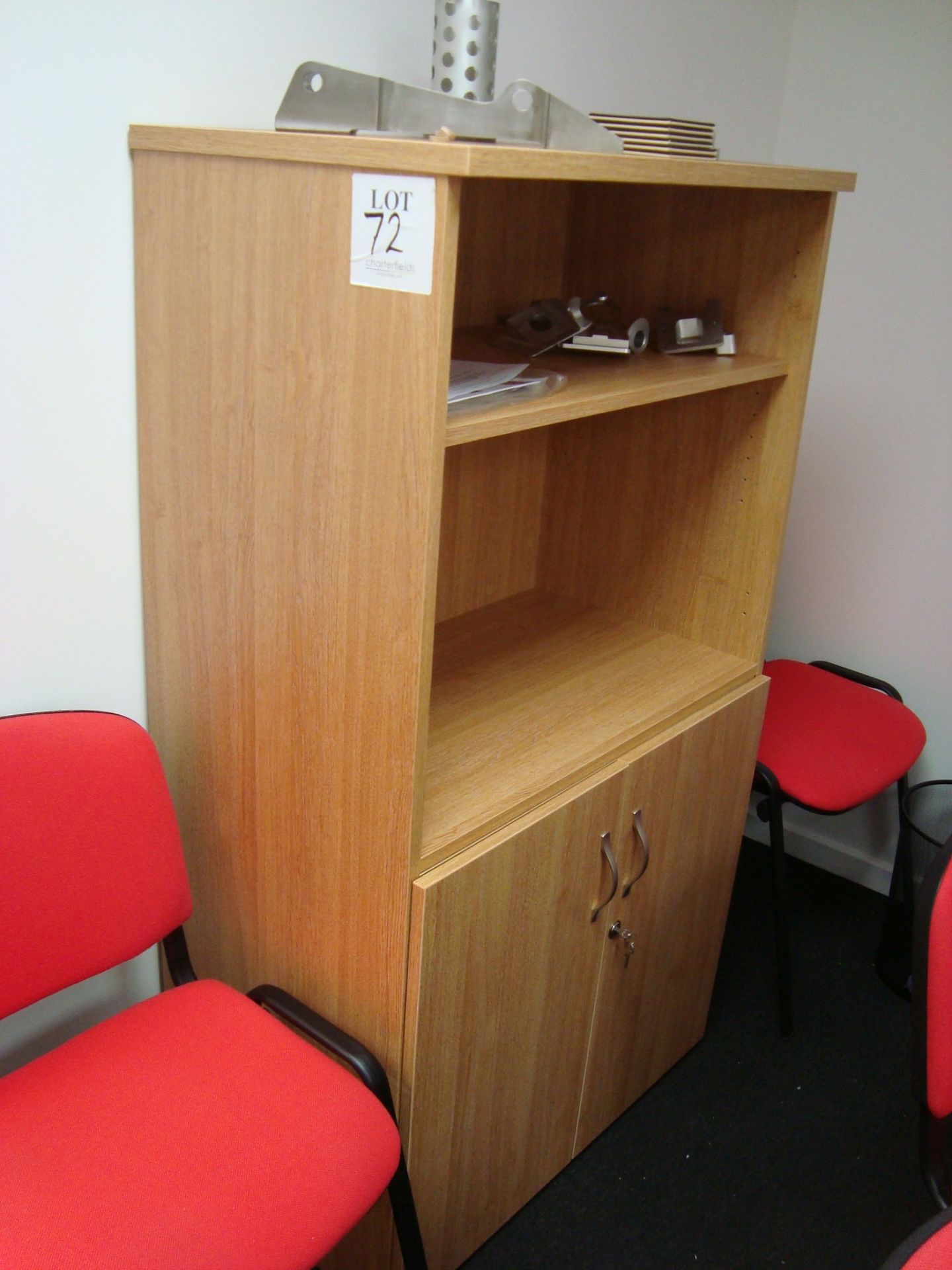 The meeting room contents including; light oak effect conference table and eight tweed upholstered - Image 2 of 3