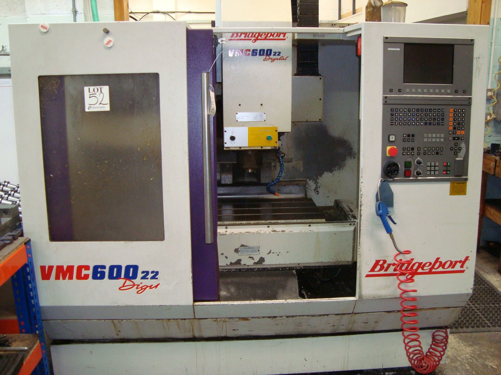 A Bridgeport VMC600-22 CNC vertical machining centre Serial number 721716 (1998) with Heidenhain