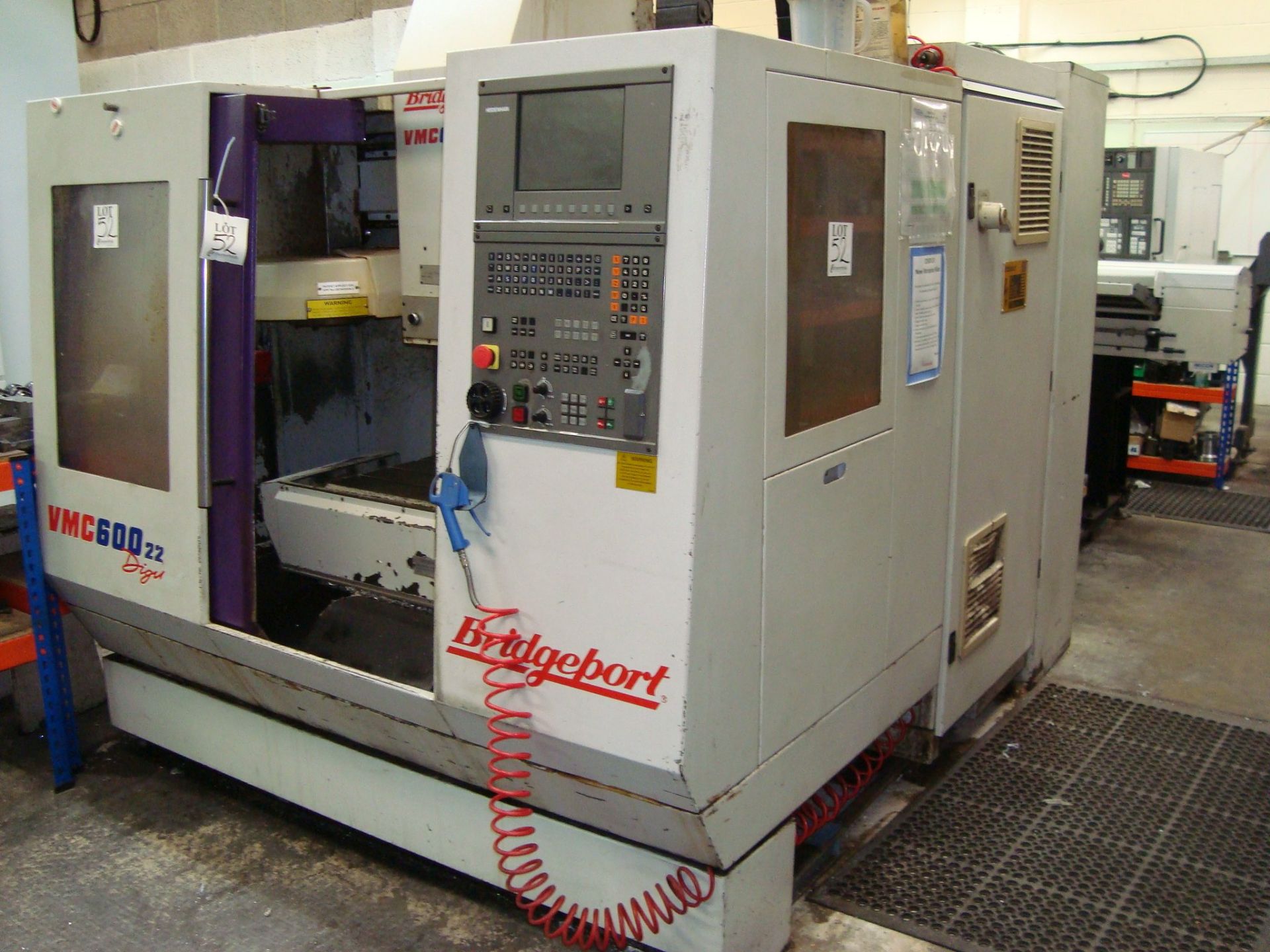 A Bridgeport VMC600-22 CNC vertical machining centre Serial number 721716 (1998) with Heidenhain - Image 2 of 2