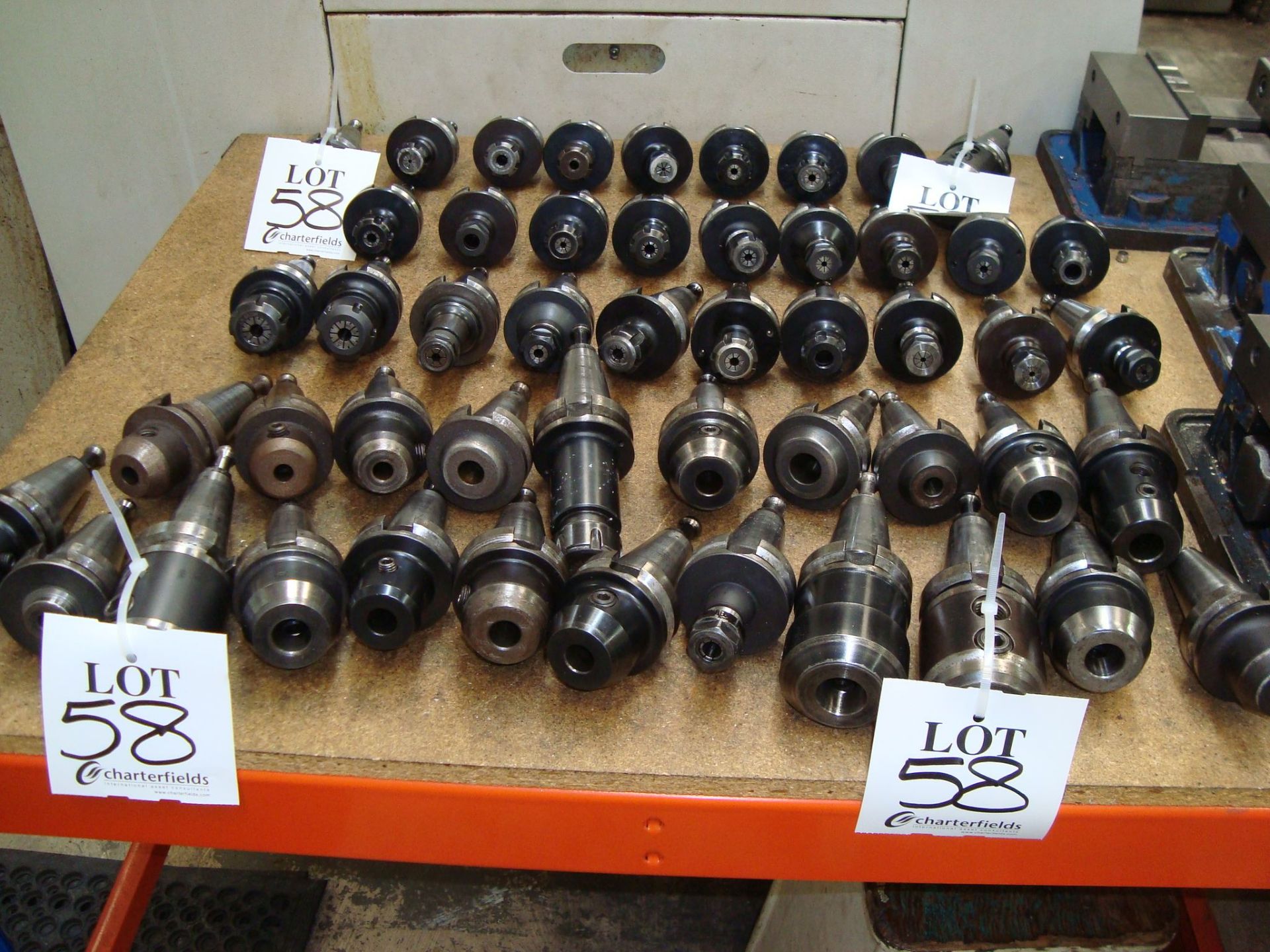 A quantity of approx 50 machine tool collet chucks, as lotted