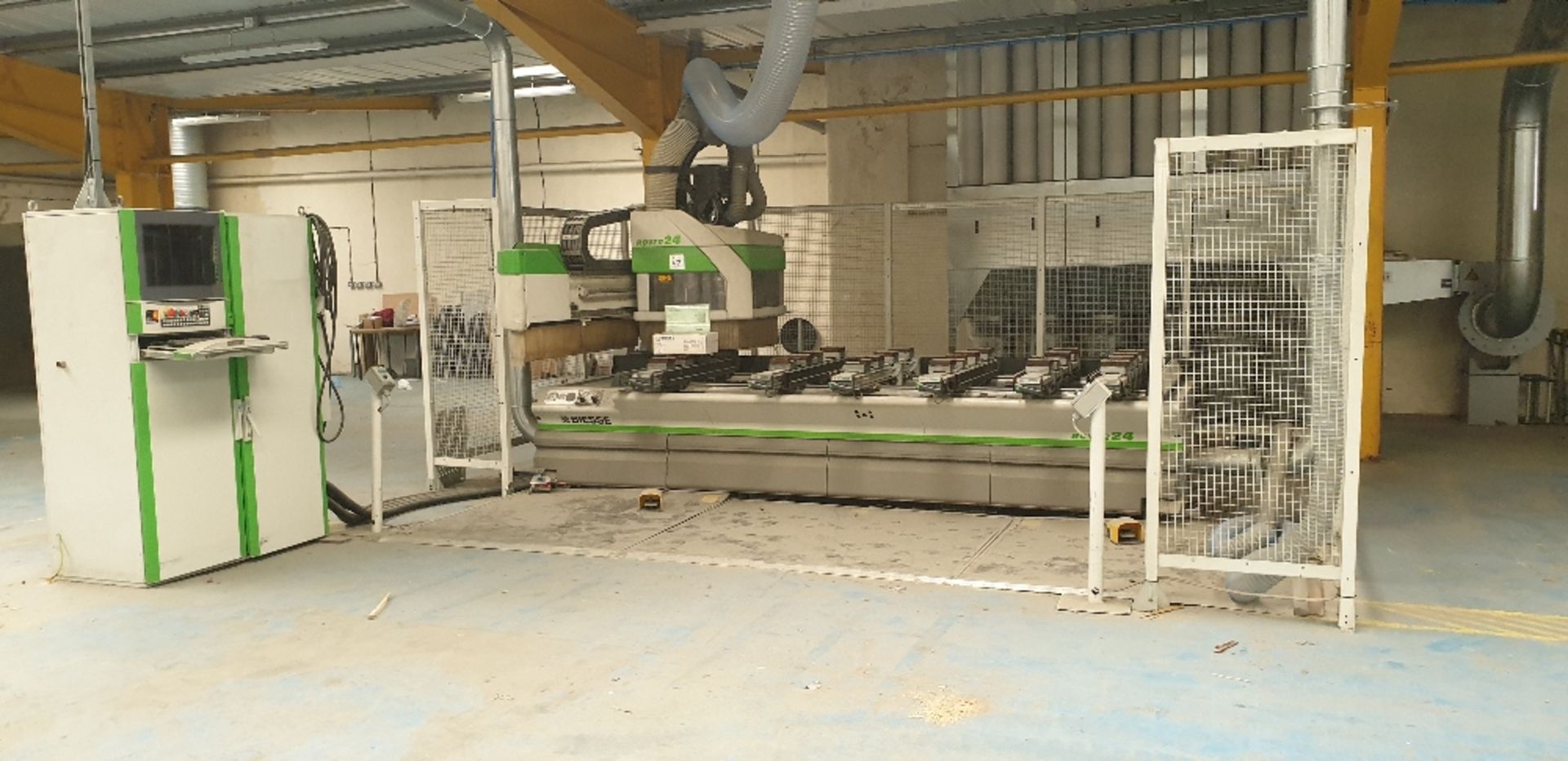 Biesse Rover 24 S CNC drill/router. Serial No. 31276. Year of manufacture 2003 with perimeter fence,