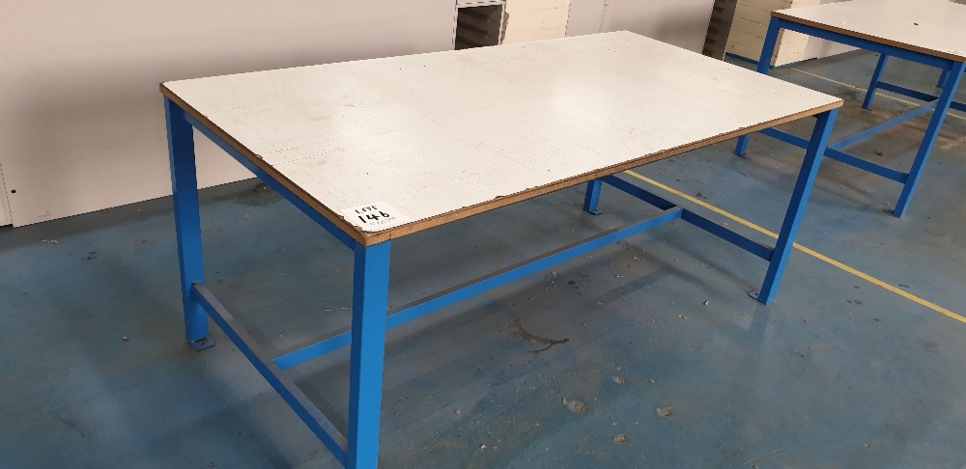 1000 x 2000 metal framed table