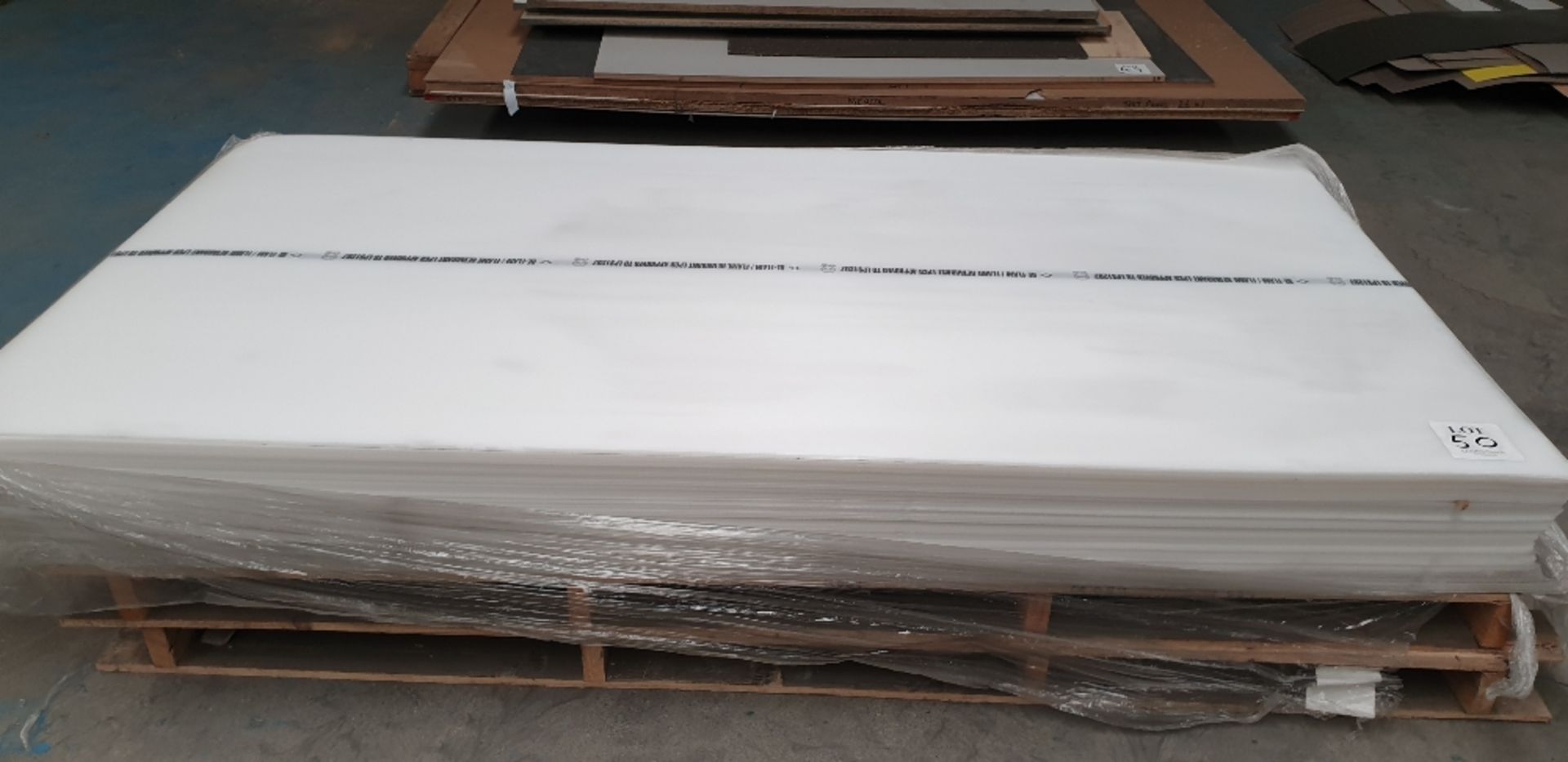 Pallet of 1.2 x 2.4m corrugated plastic sheet